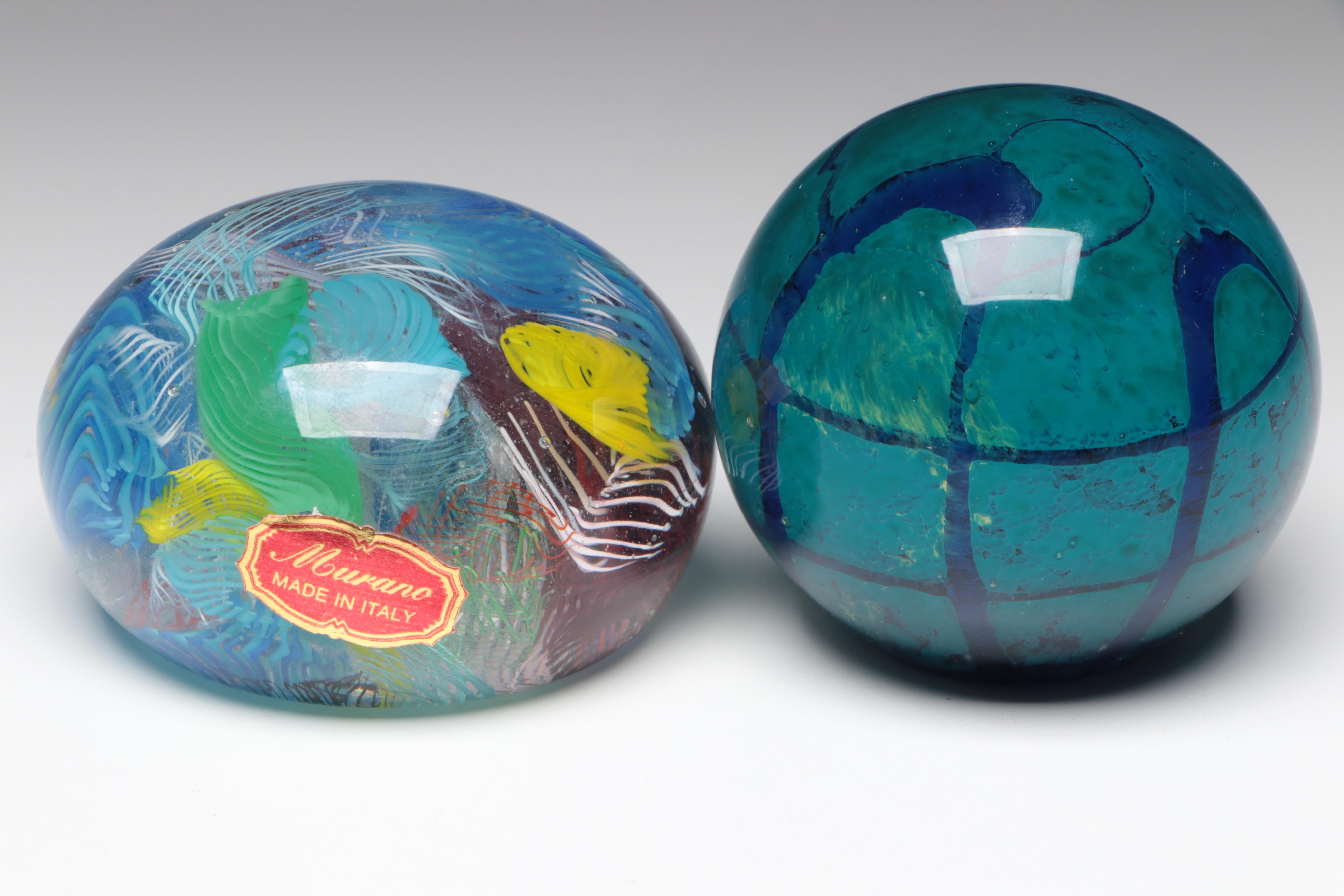 Murano and Other Handmade Art Glass Paperweights