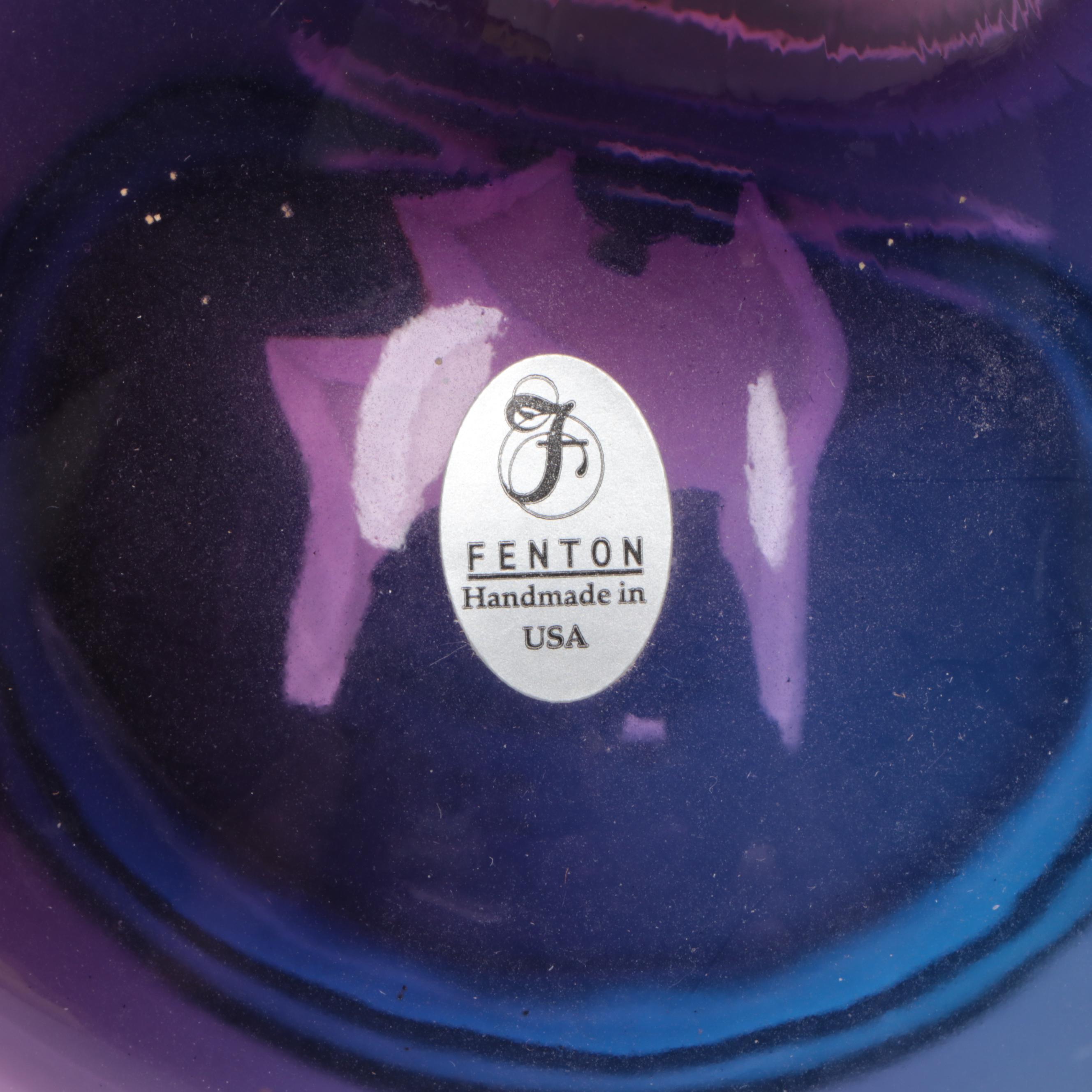 Art Glass Vases Including Hand-Painted Fenton Glass