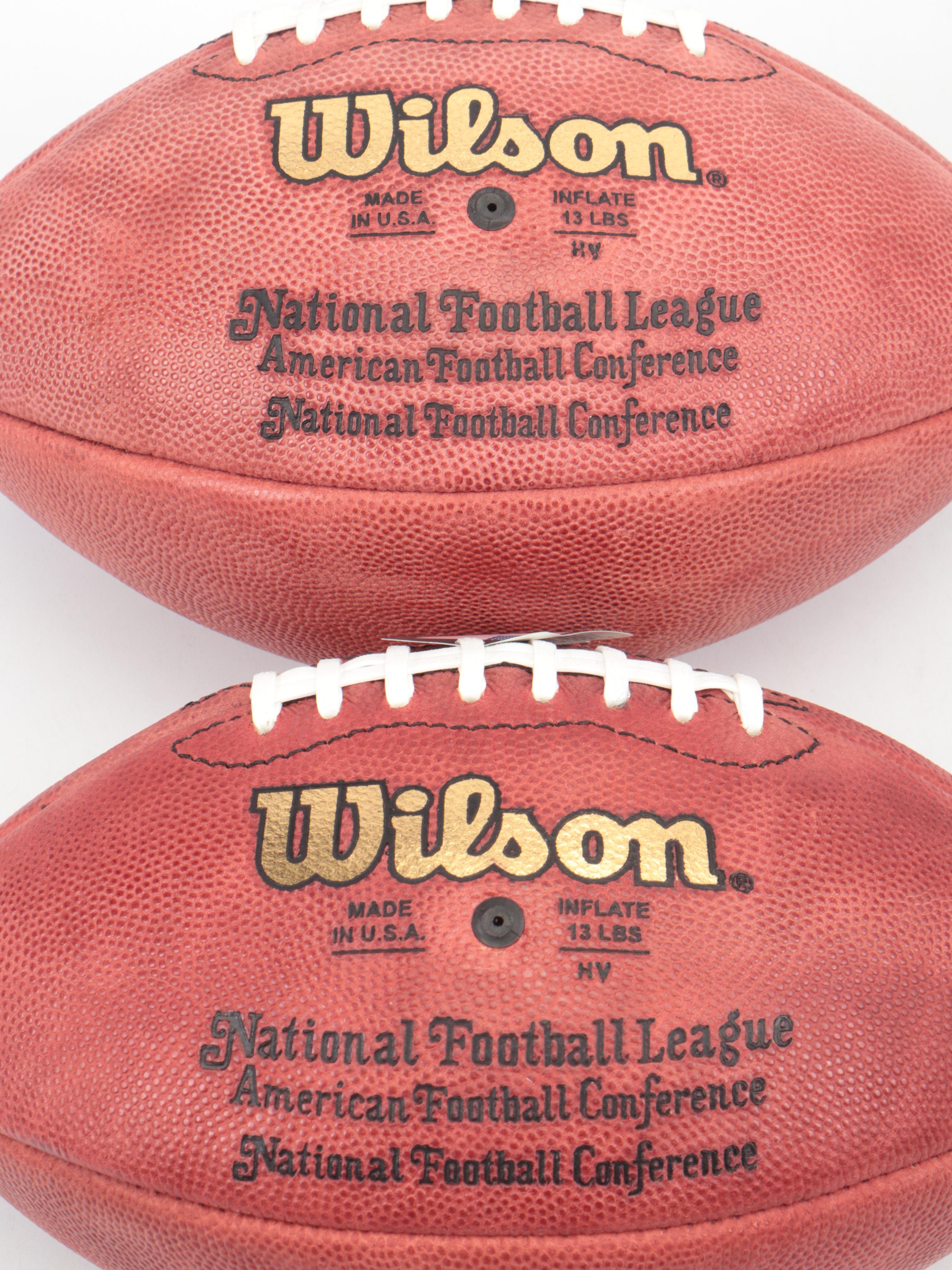 Chad Johnson Signed Wilson "The Duke" Official NFL Footballs with Displays