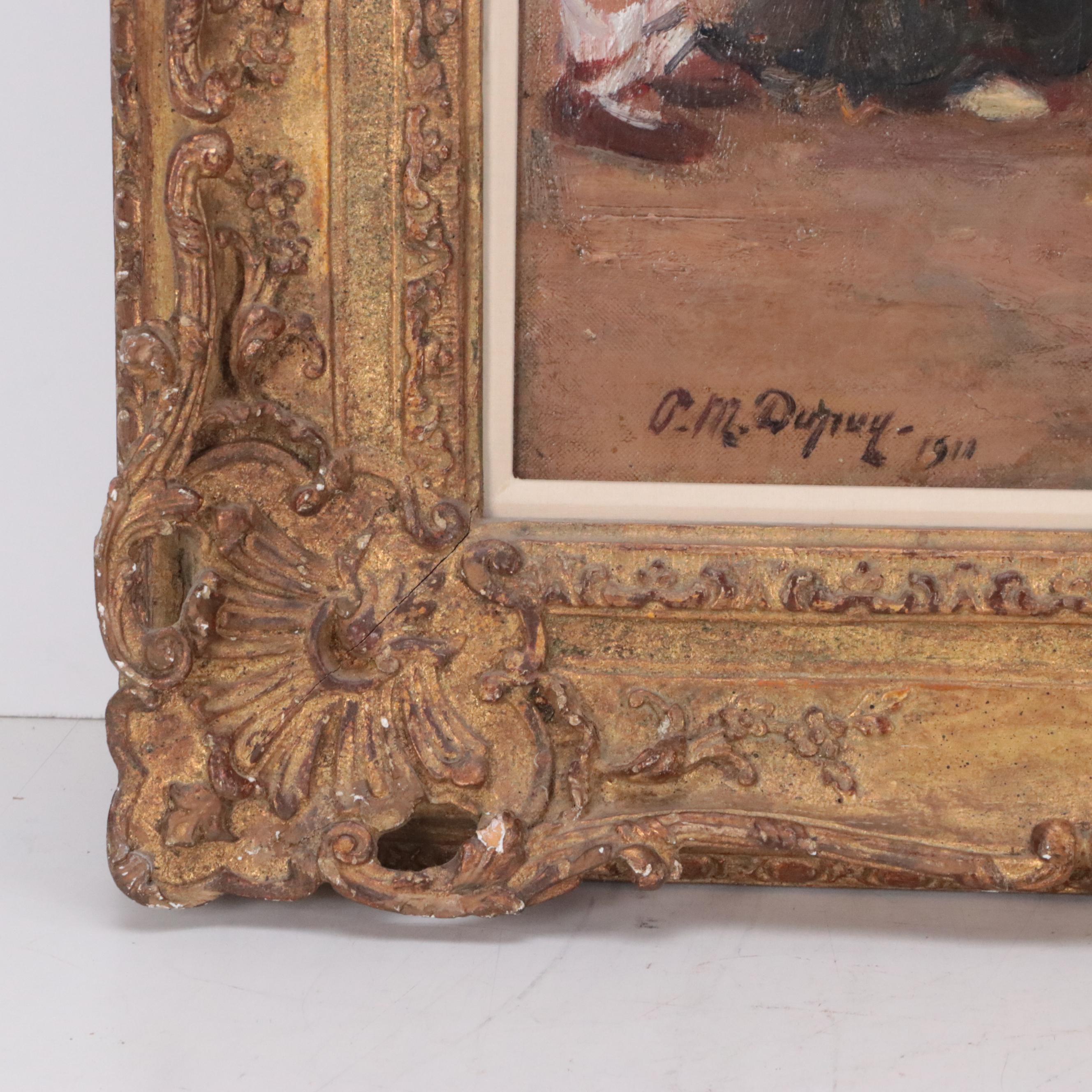 Paul Michel Dupuy Oil Painting "On a Sunday Afternoon," 1911