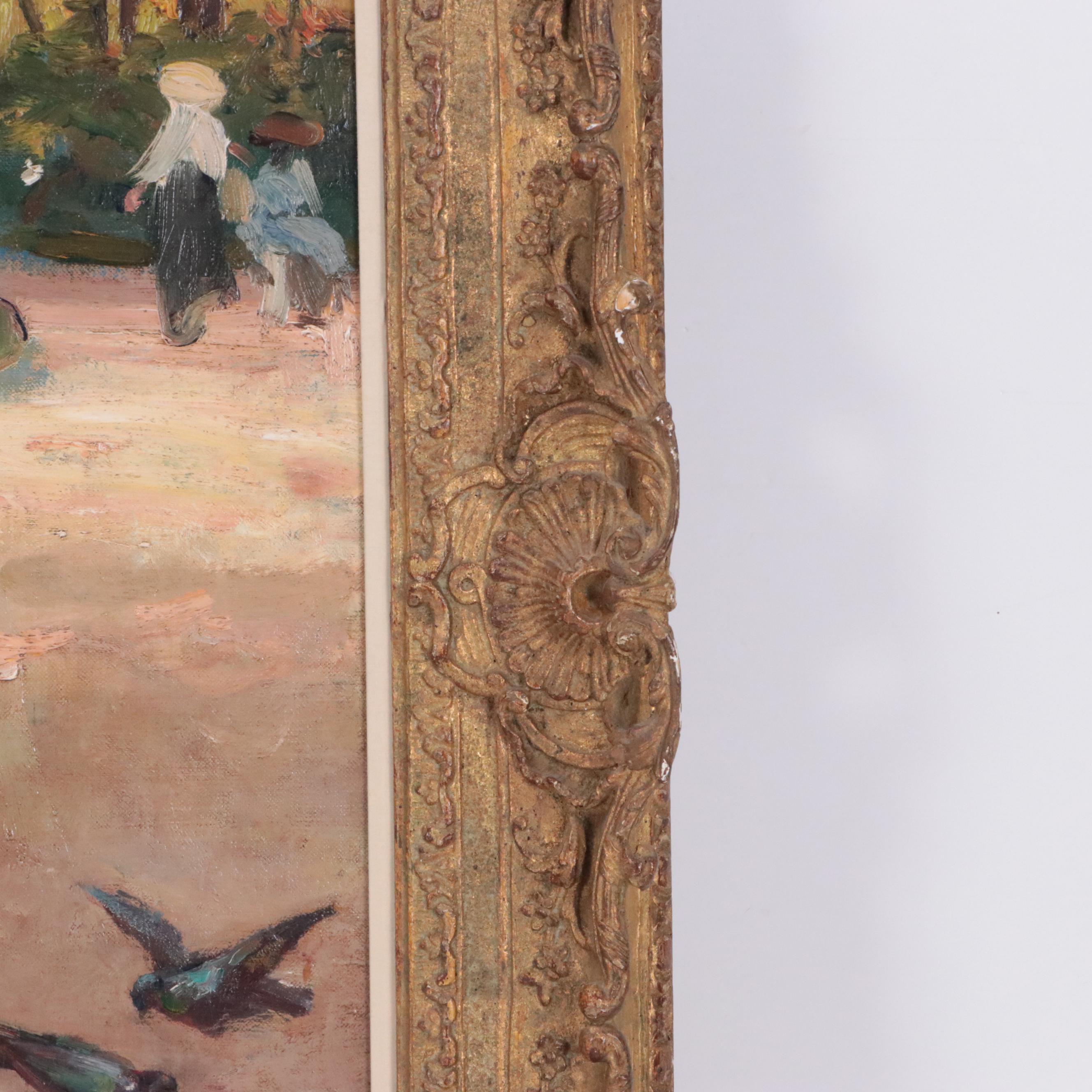 Paul Michel Dupuy Oil Painting "On a Sunday Afternoon," 1911