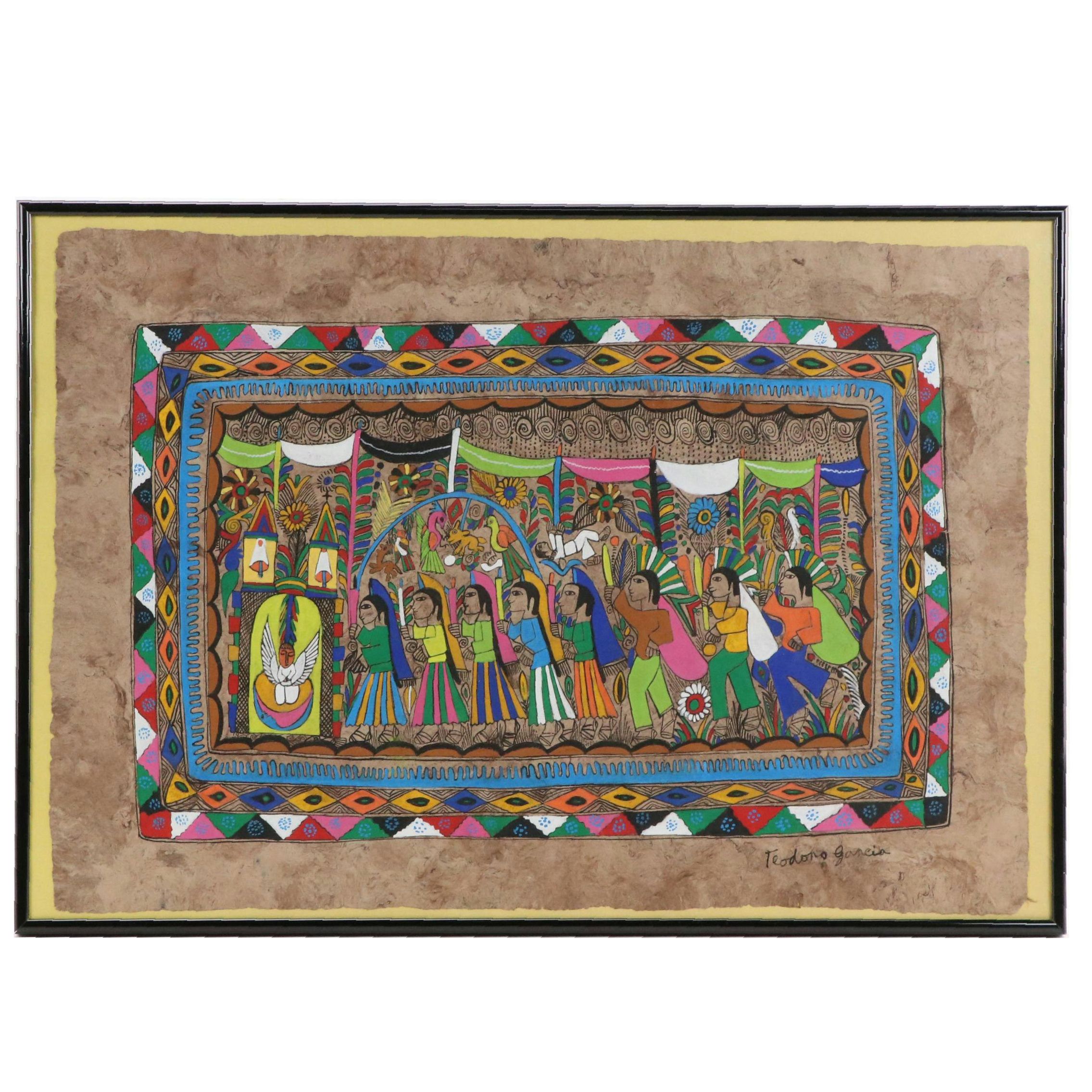 Teodoro Garcia Figurative Tempura Painting