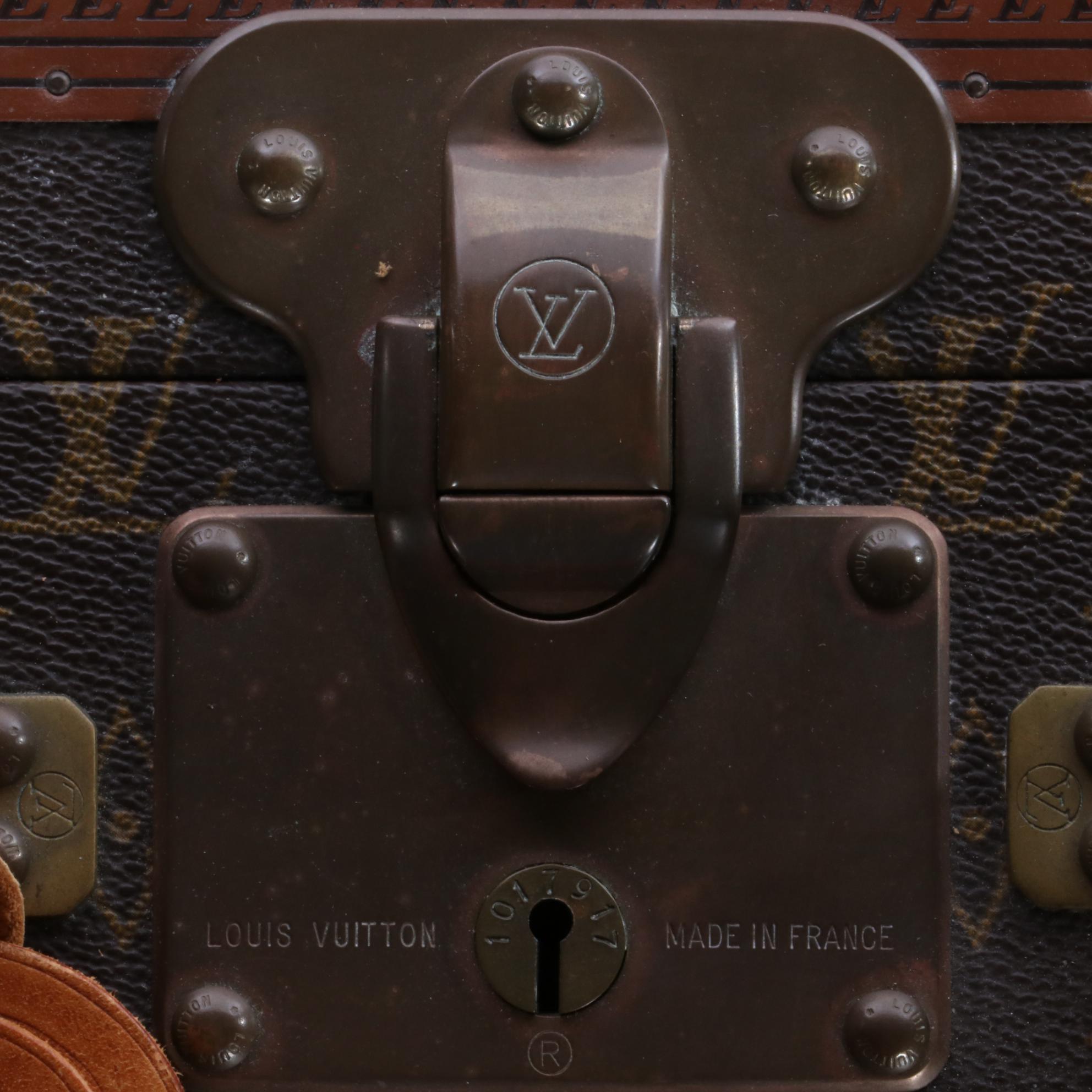 Louis Vuitton Alzer 80 Hardside Suitcase in Monogram Canvas and Leather