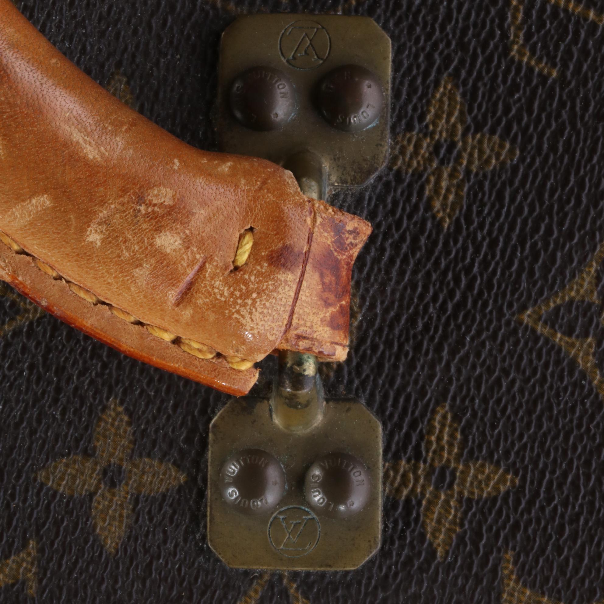 Louis Vuitton Alzer 80 Hardside Suitcase in Monogram Canvas and Leather