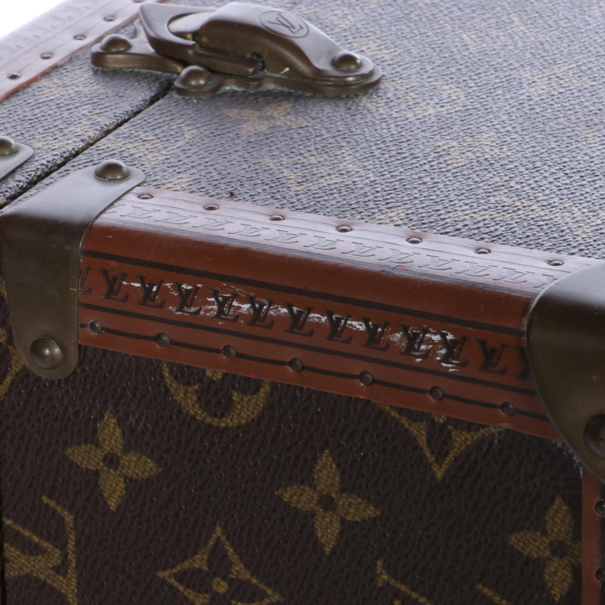 Louis Vuitton Alzer 80 Hardside Suitcase in Monogram Canvas and Leather