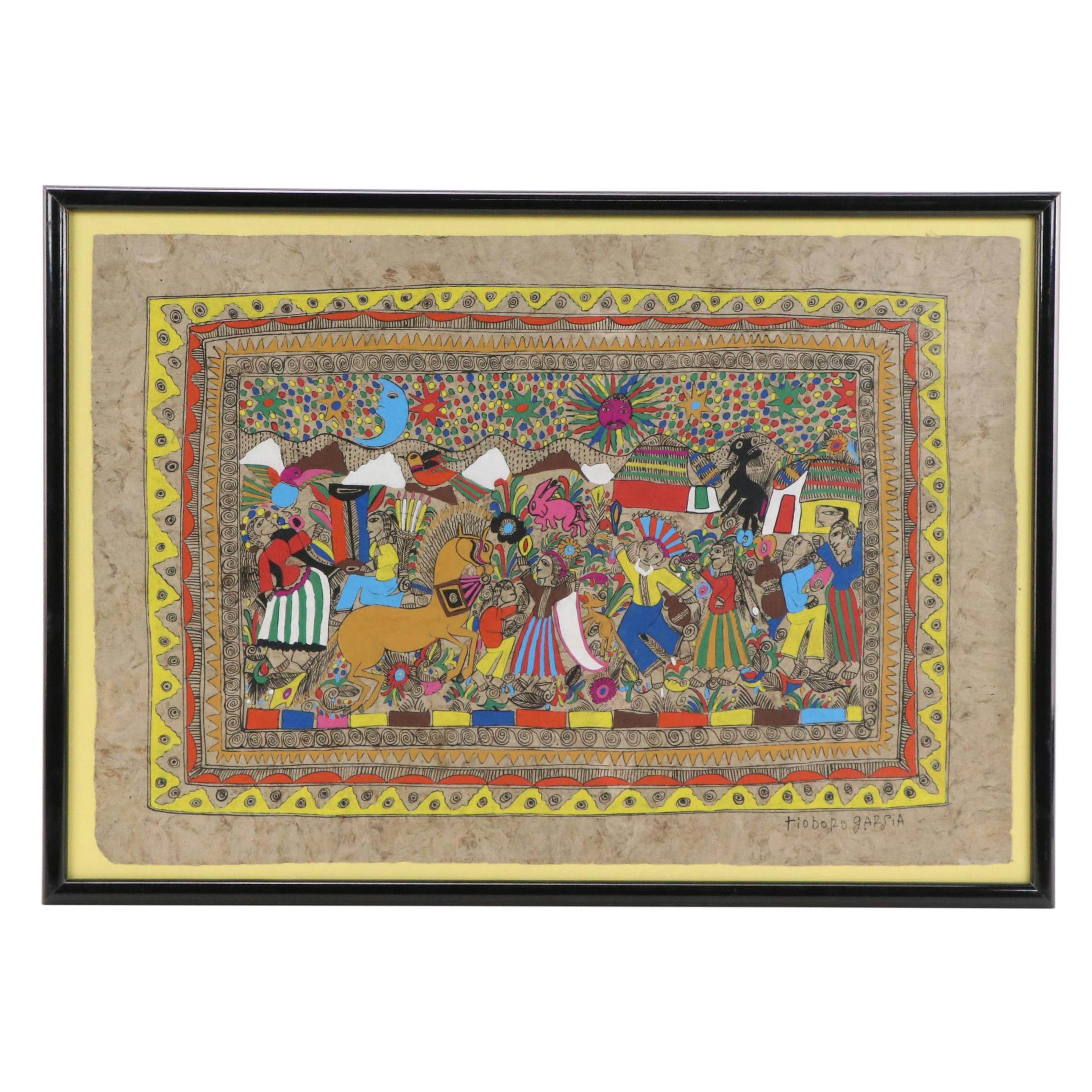 Teodoro Garcia Figurative Tempura Painting