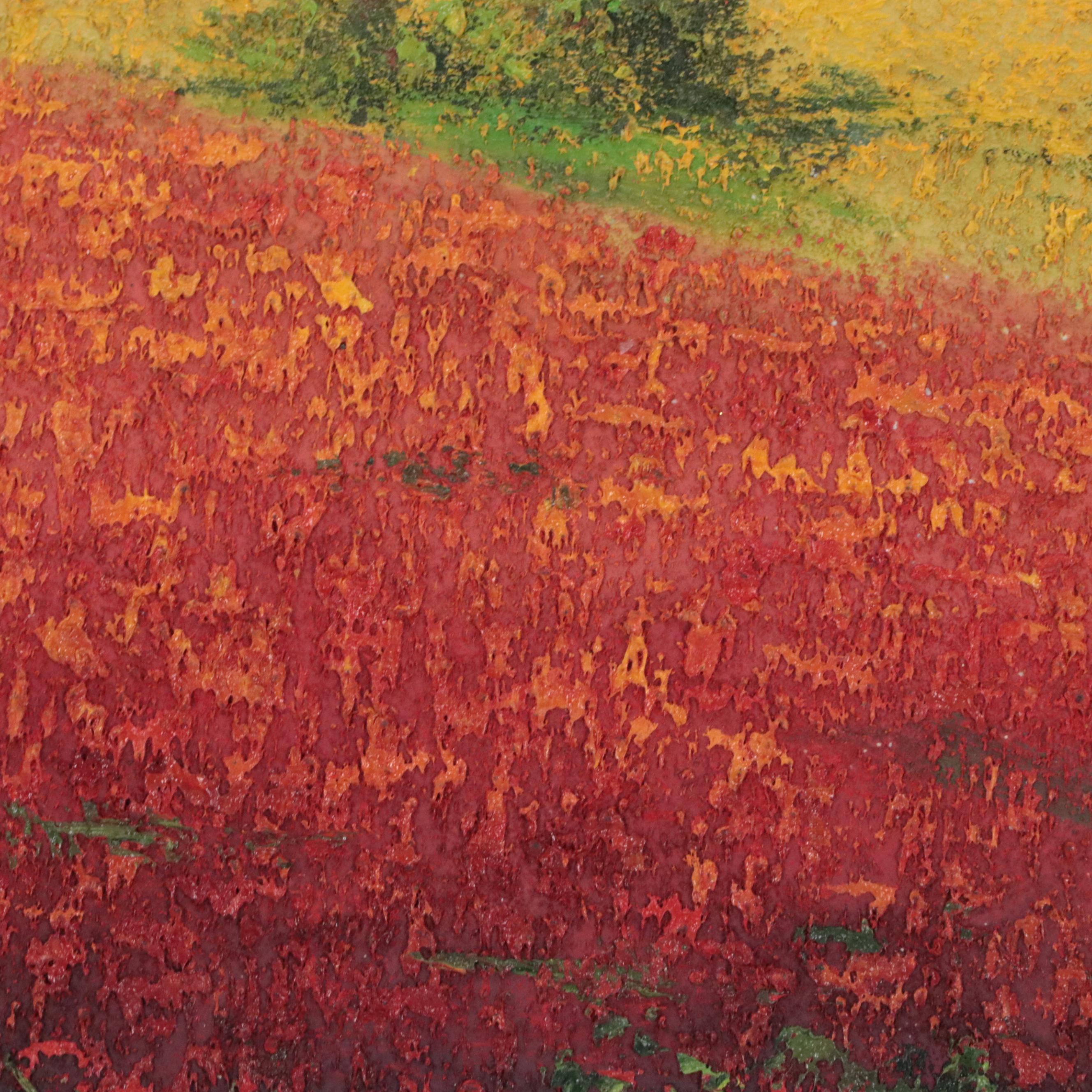 Encaustic Painting of a Tuscan Landscape