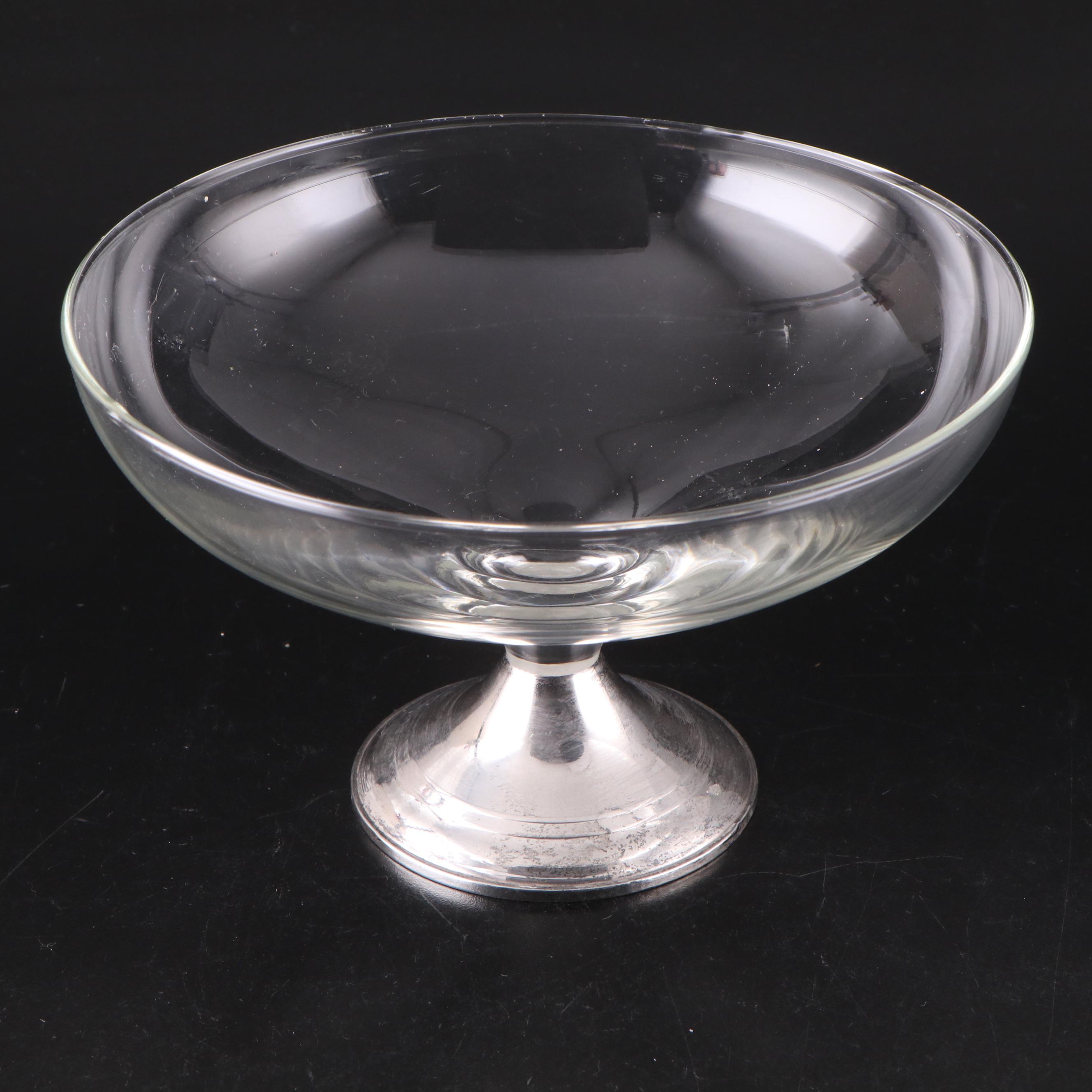 Duchin Creations and Other Glass and Sterling Footed Serving Pieces