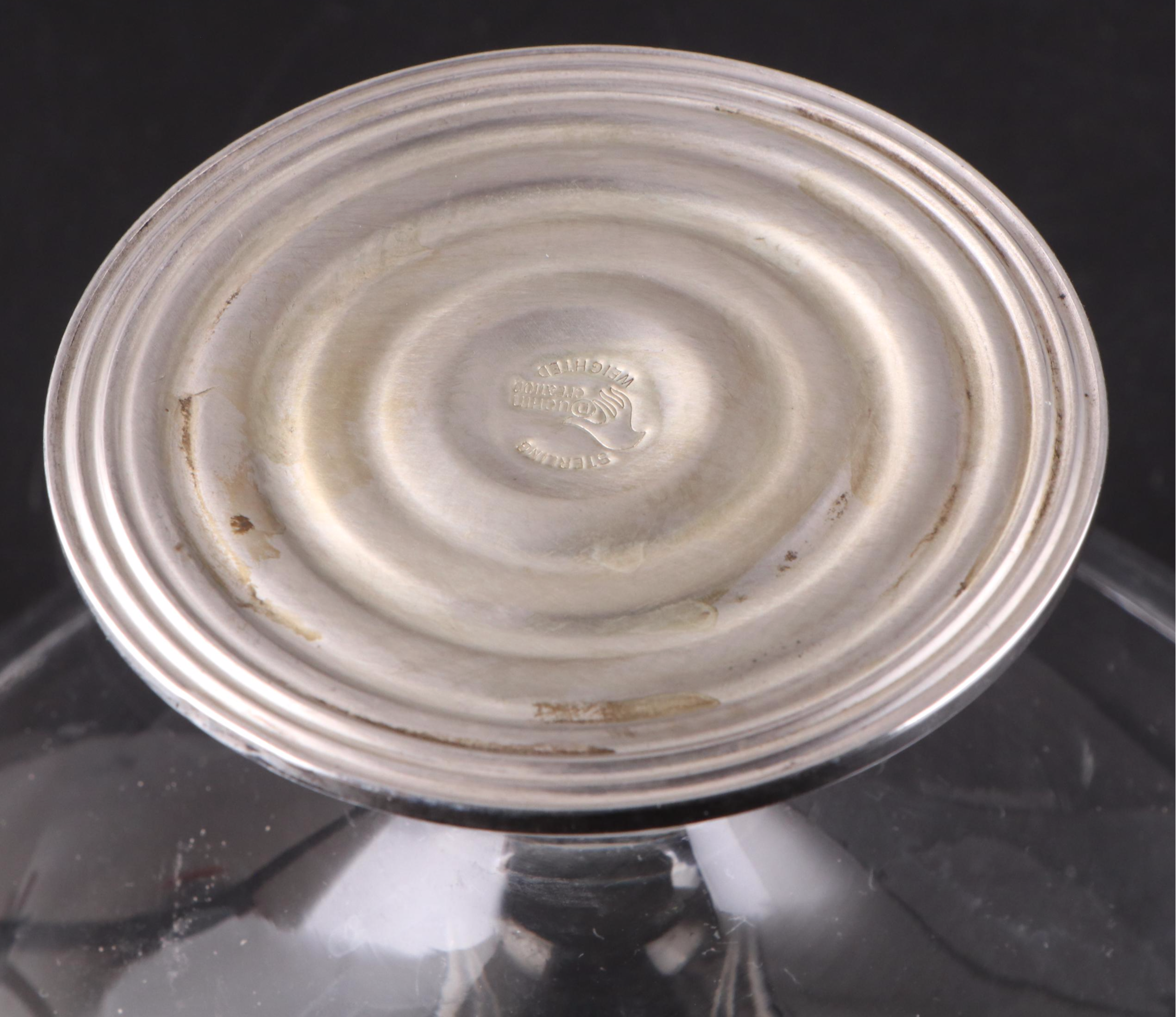 Duchin Creations and Other Glass and Sterling Footed Serving Pieces