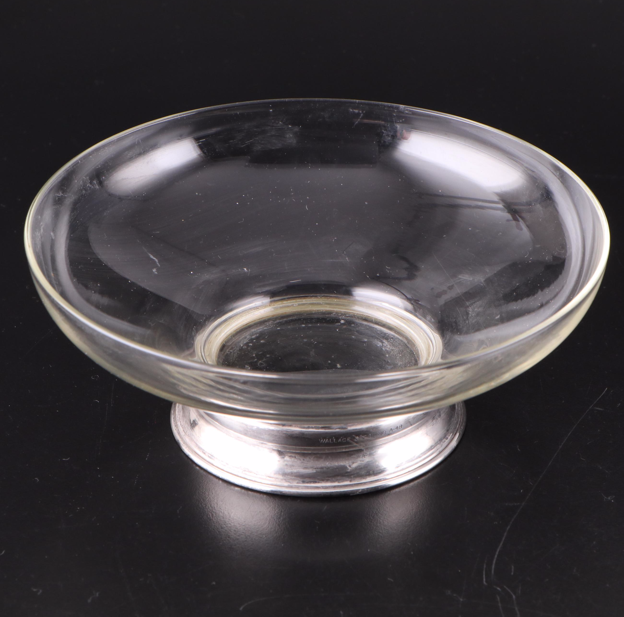 Duchin Creations and Other Glass and Sterling Footed Serving Pieces