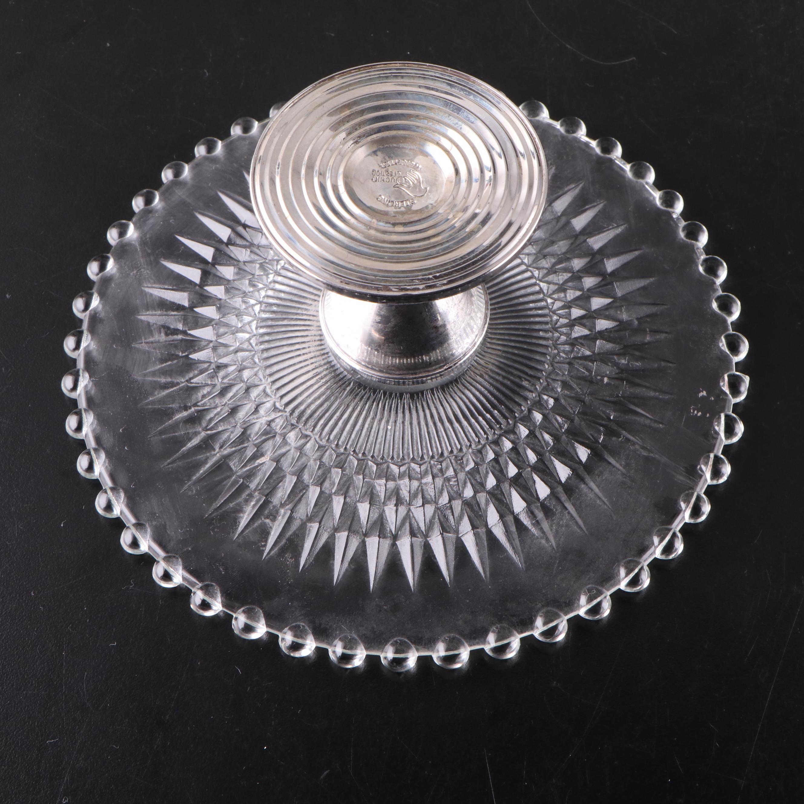 Duchin Creations and Other Glass and Sterling Footed Serving Pieces