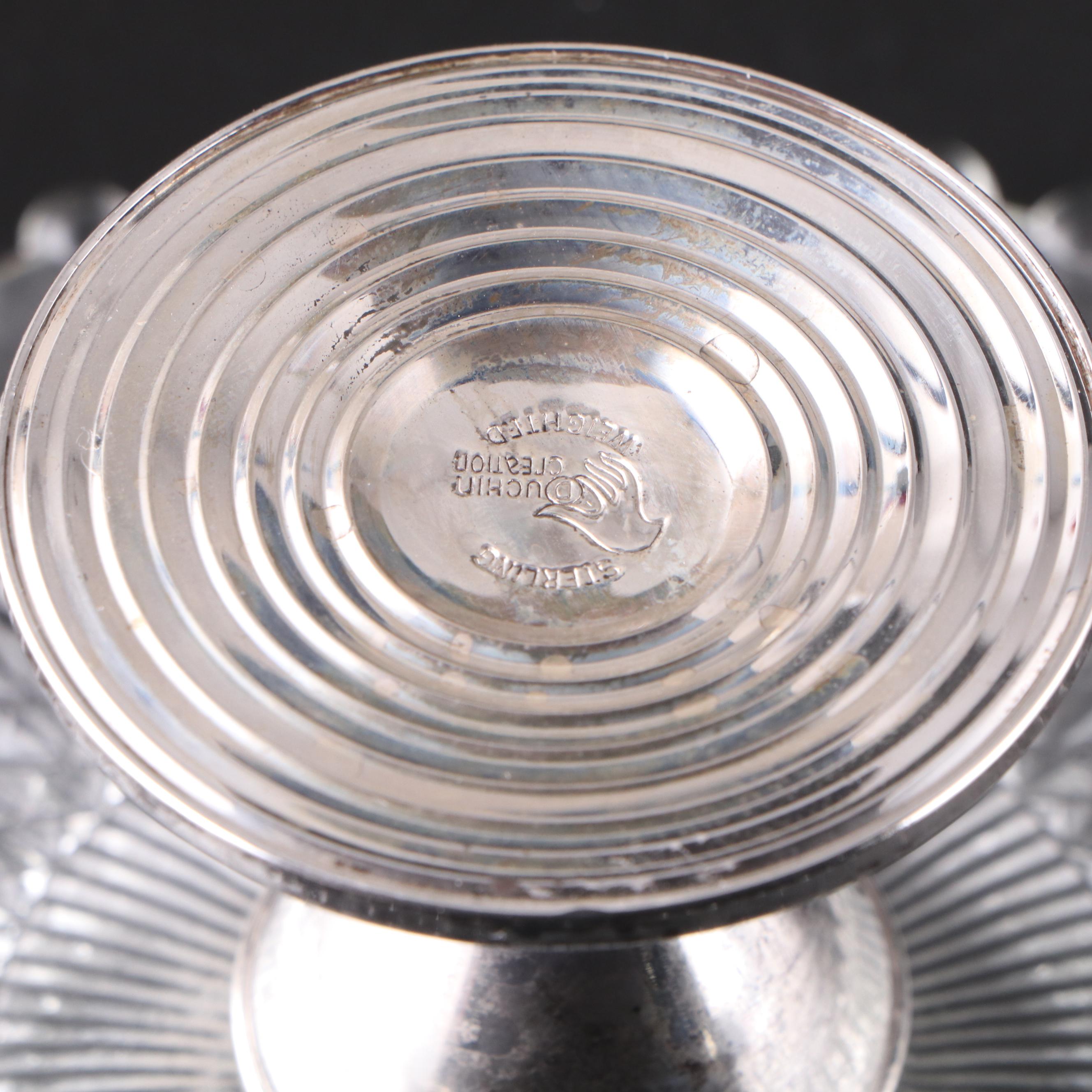 Duchin Creations and Other Glass and Sterling Footed Serving Pieces