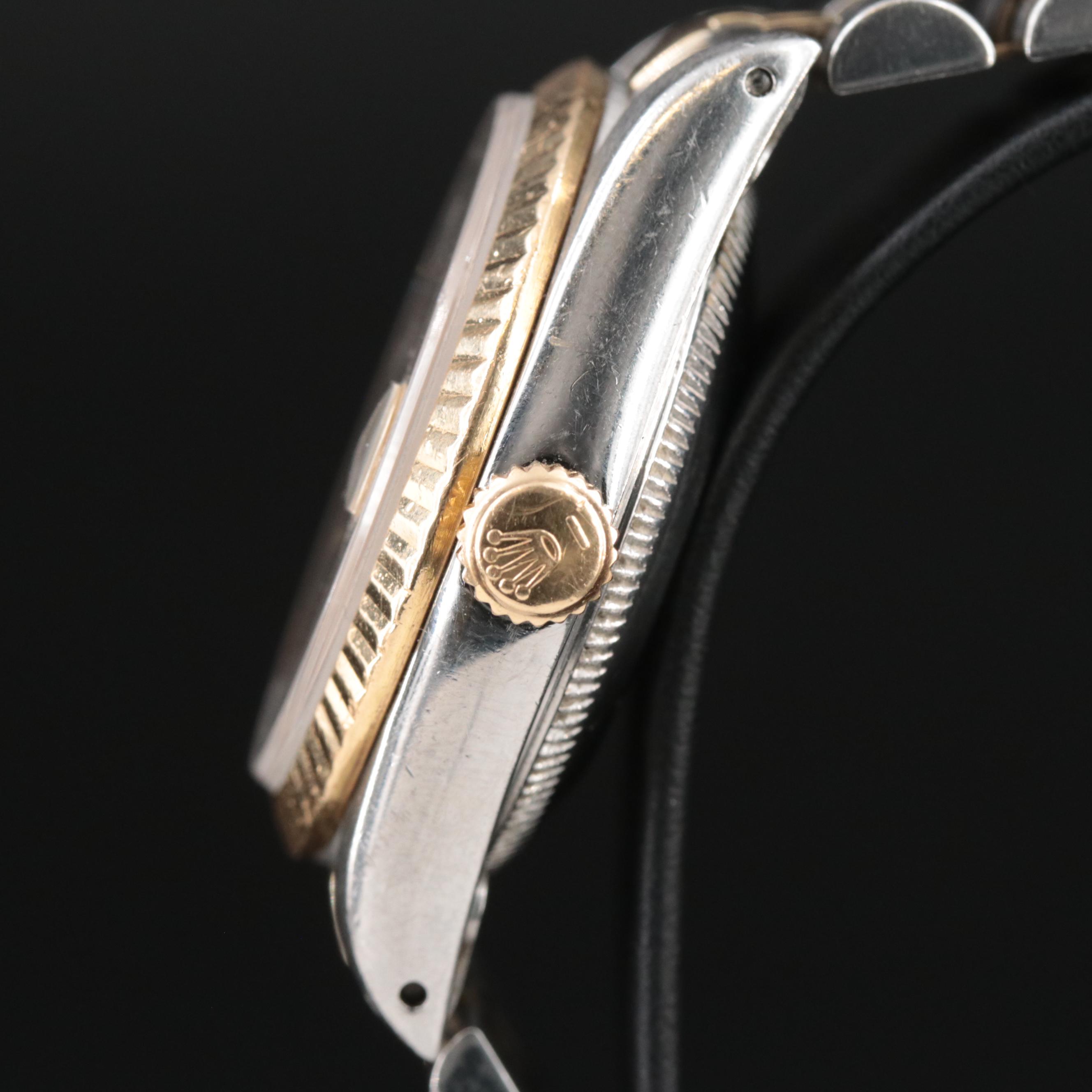 1985 Rolex Custom Diamond Dial Oyster Perpetual Datejust Watch