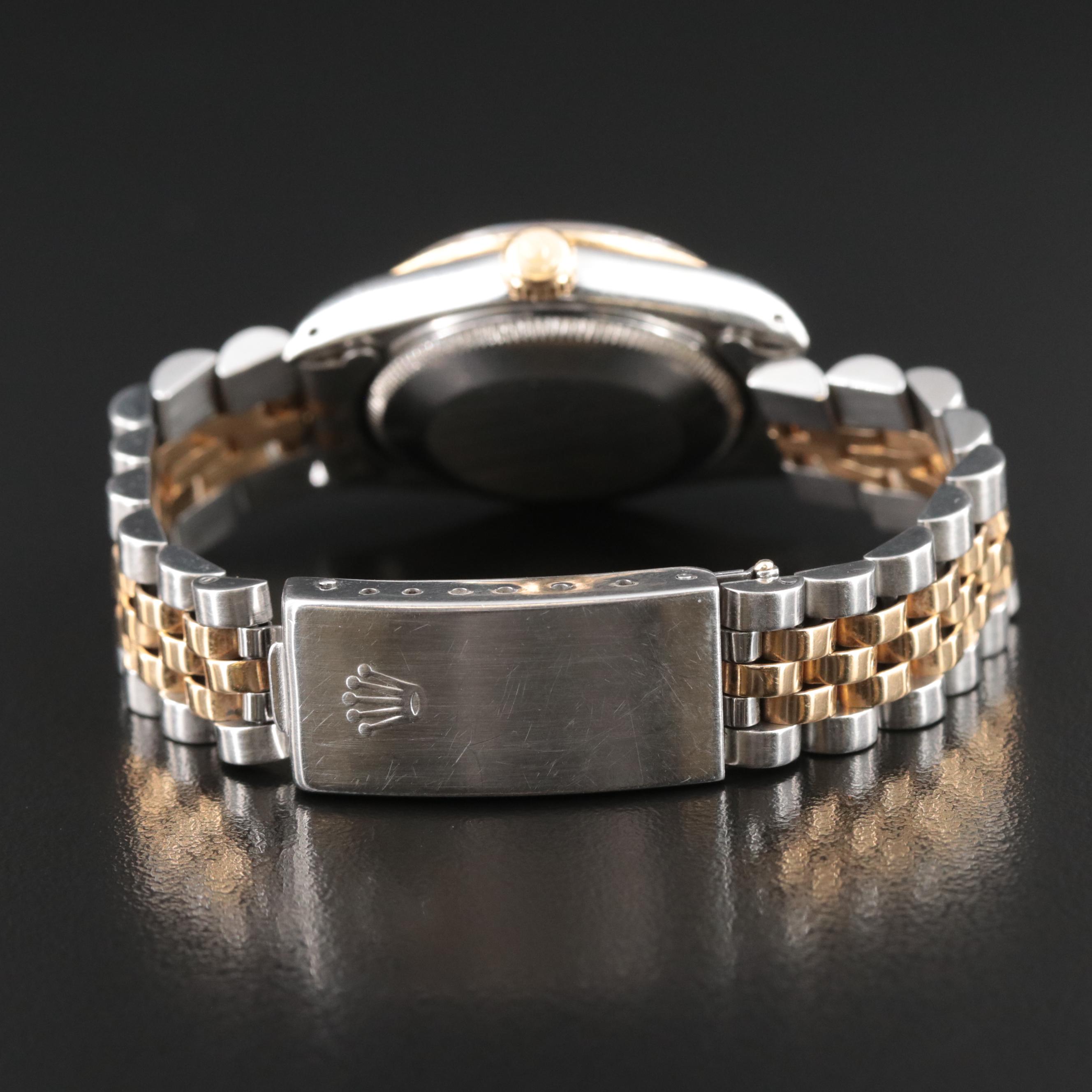 1985 Rolex Custom Diamond Dial Oyster Perpetual Datejust Watch