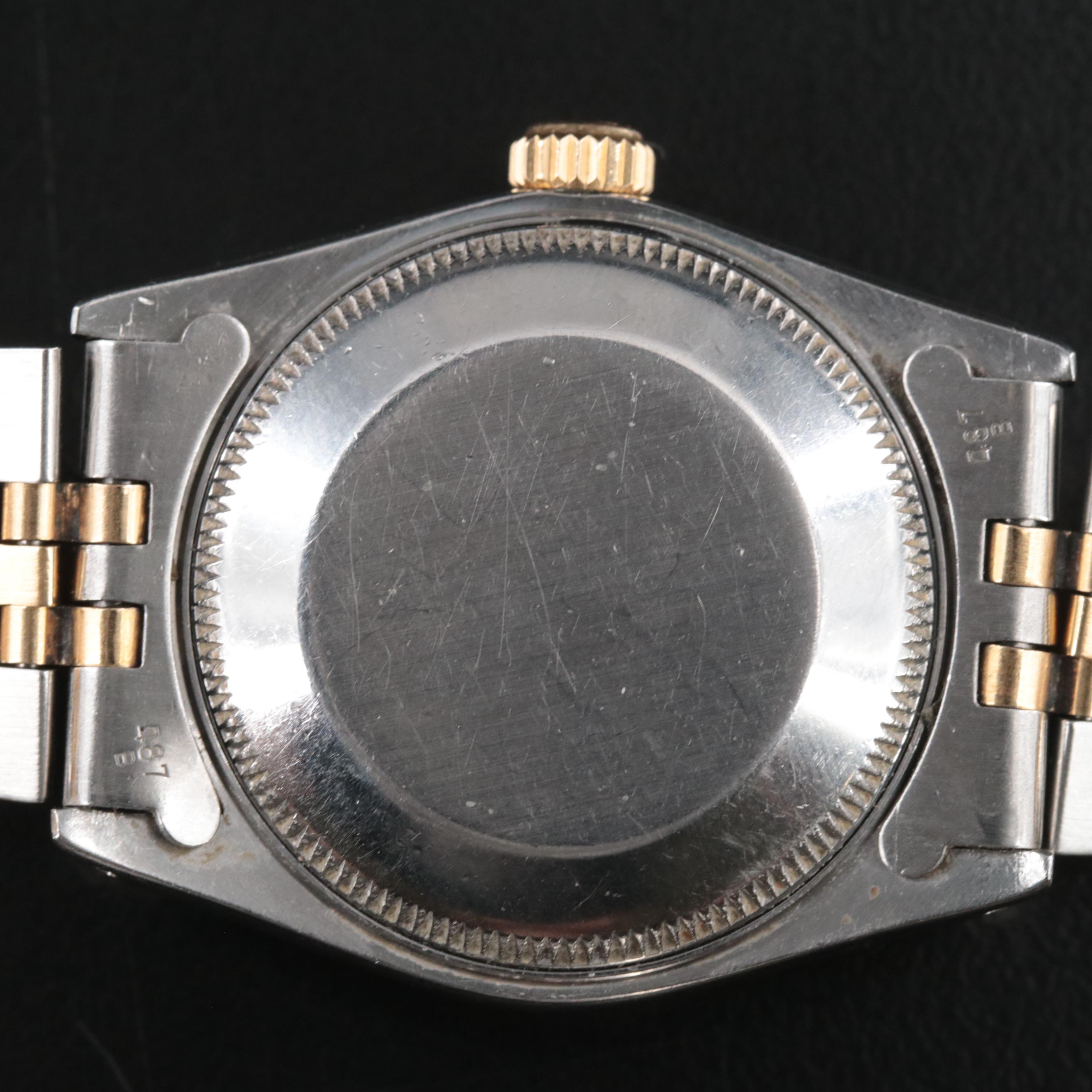 1985 Rolex Custom Diamond Dial Oyster Perpetual Datejust Watch