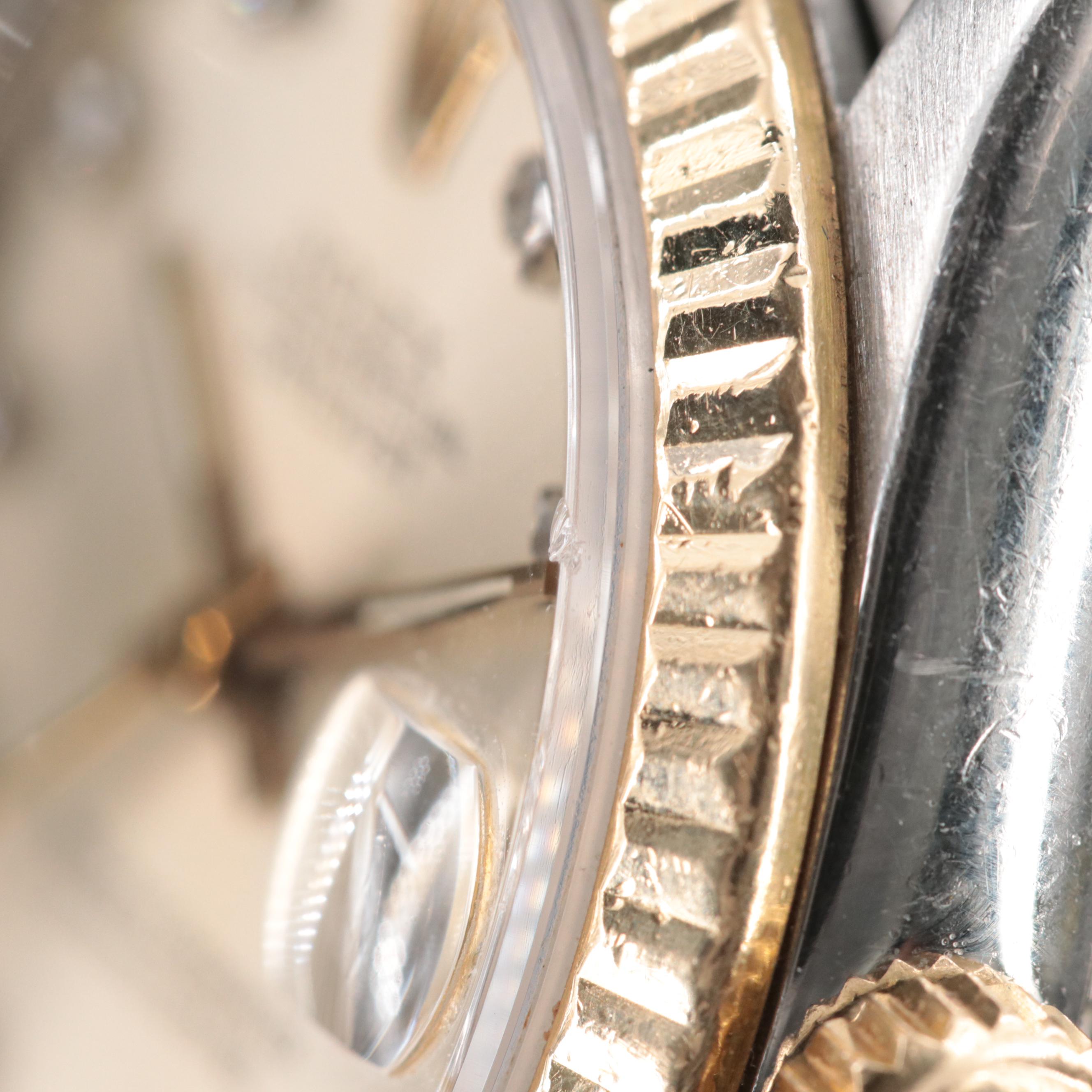 1985 Rolex Custom Diamond Dial Oyster Perpetual Datejust Watch