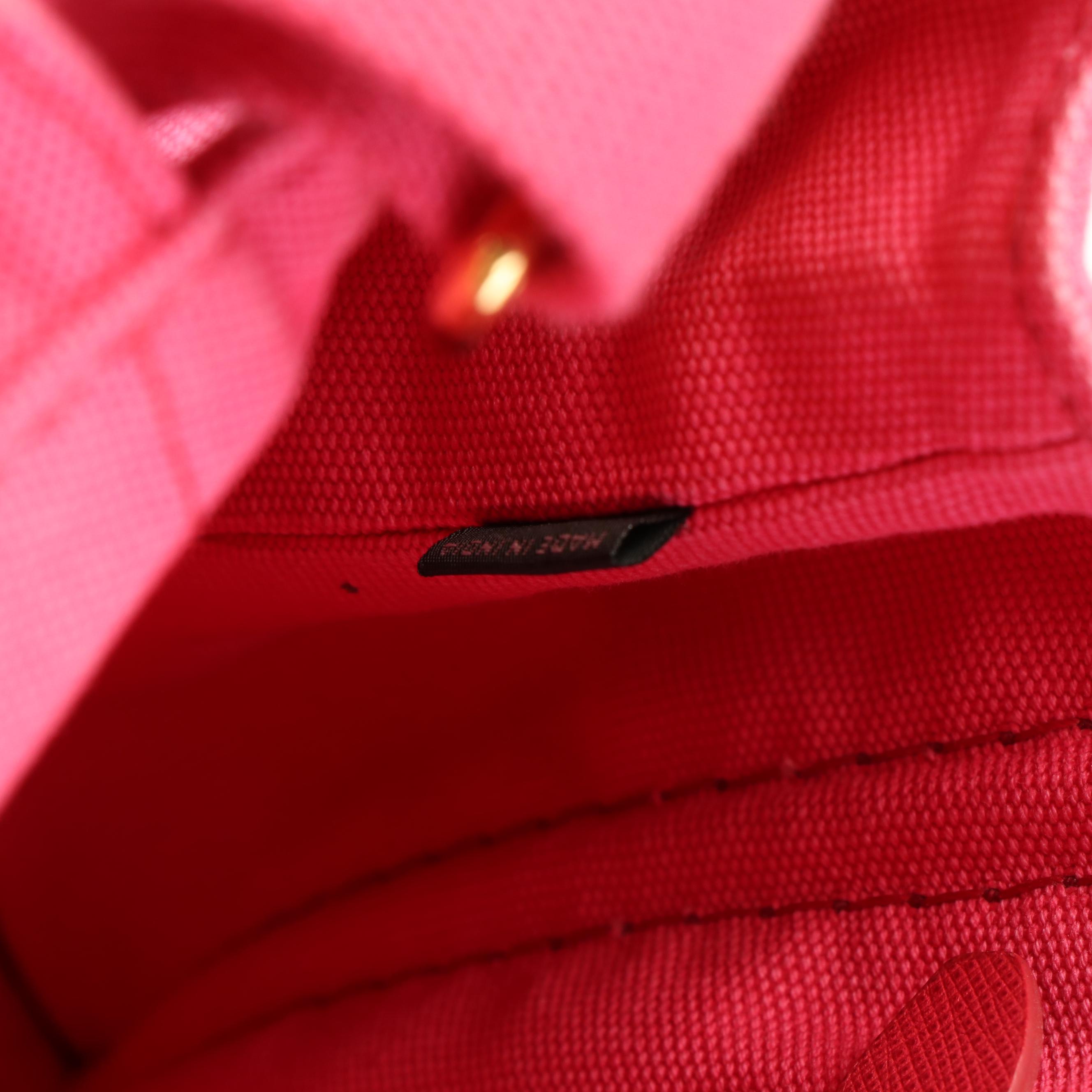 Prada Canapa 2Way Mini Tote in Pink Canvas