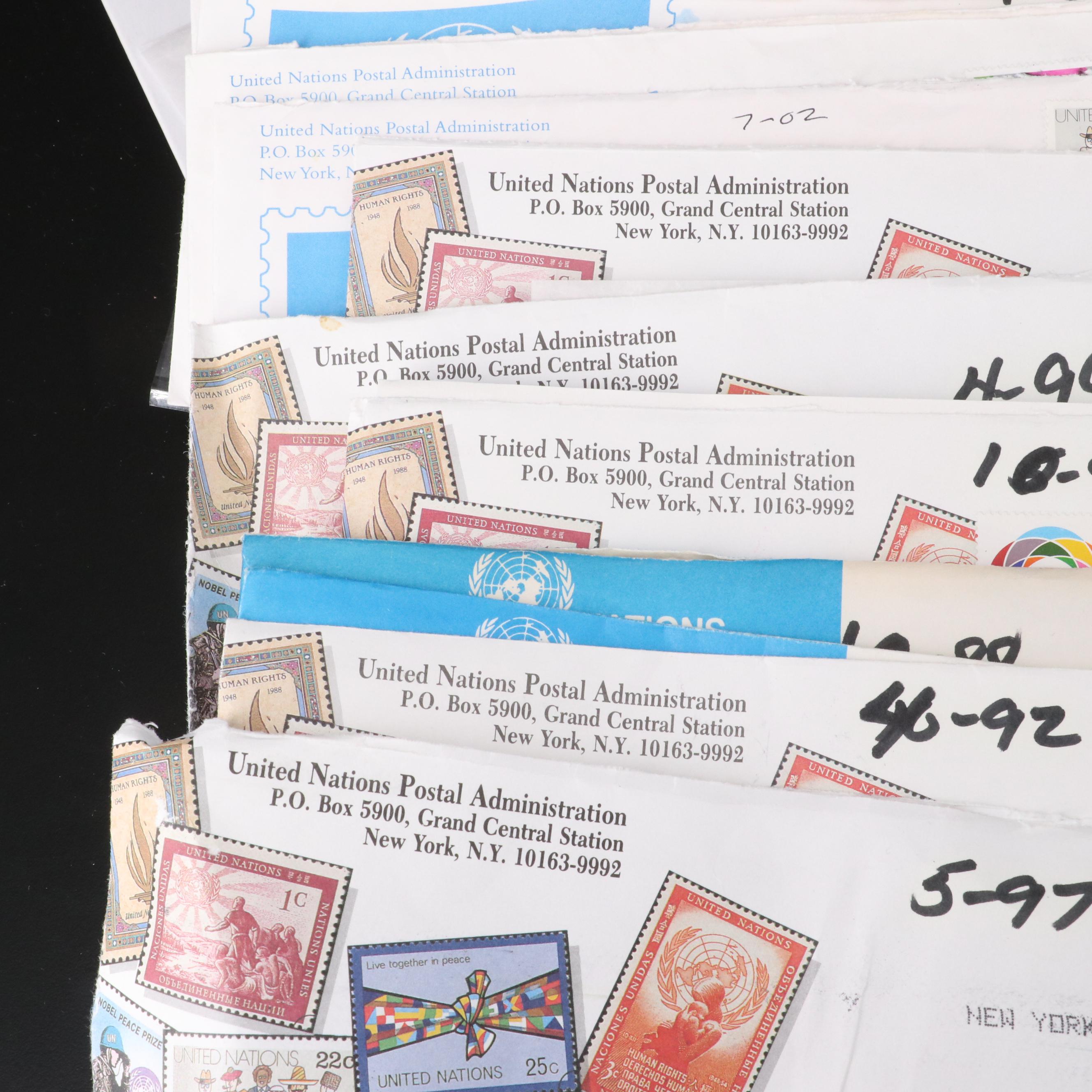 Assortment of Mint Condition United Nations Postage Stamps, 1990s to 2010s
