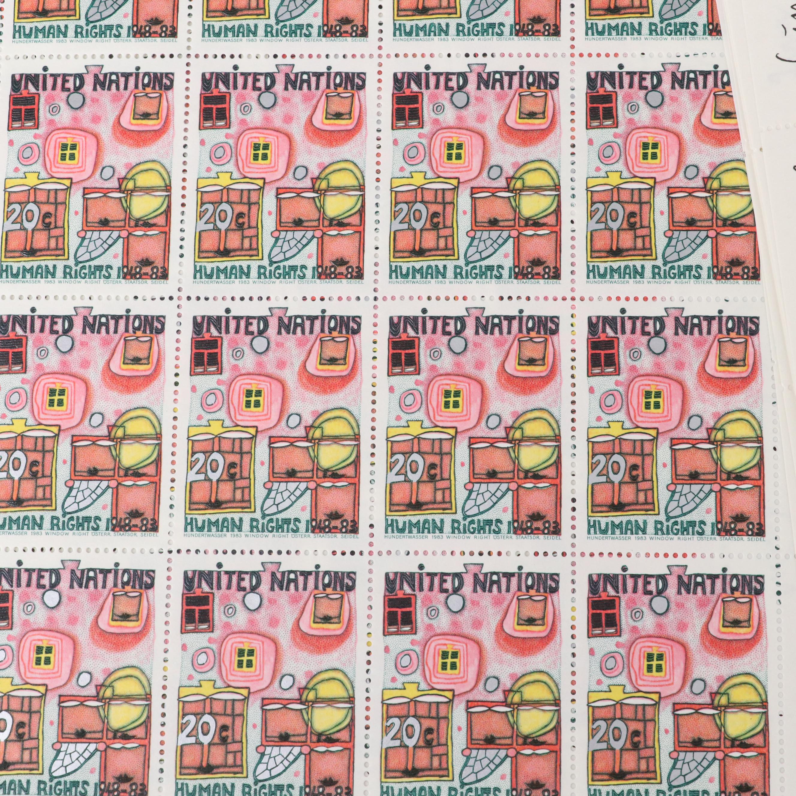 Assortment of Mint Condition United Nations Postage Stamps, 1990s to 2010s