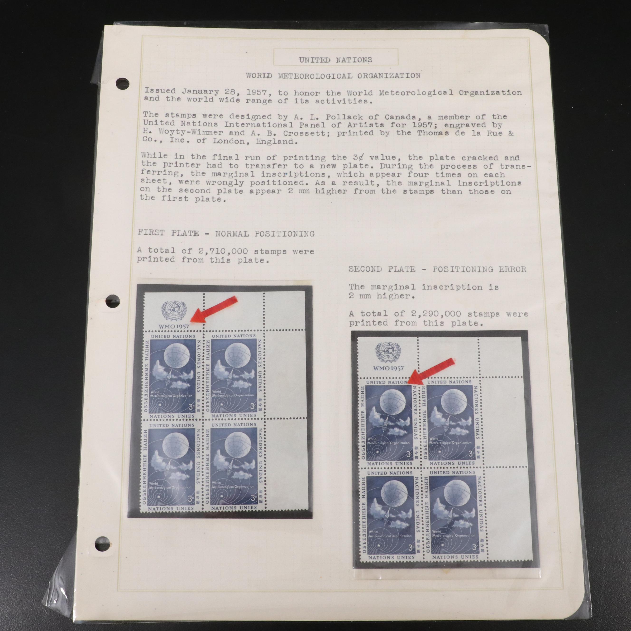 Assortment of Mint Condition United Nations Postage Stamps, 1990s to 2010s