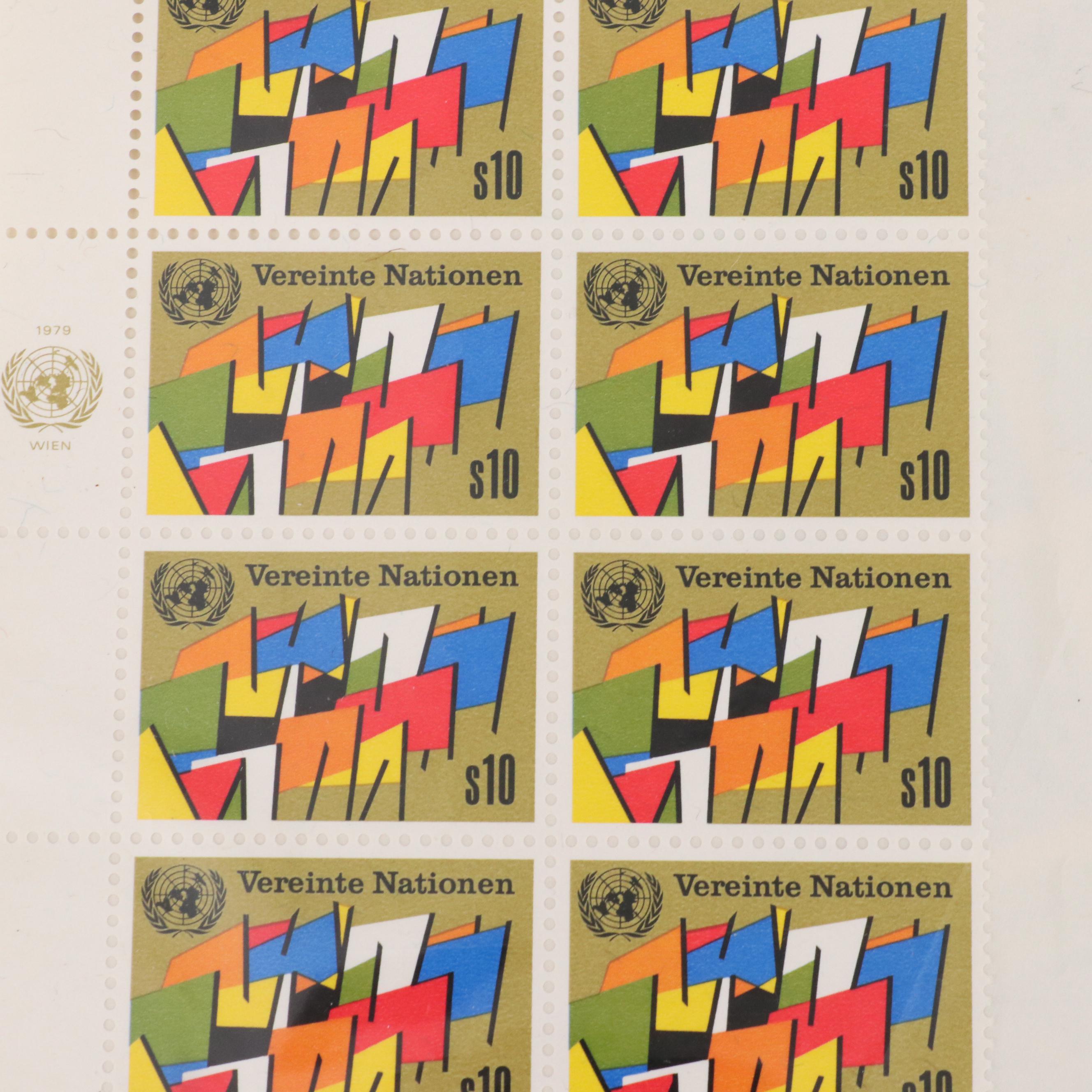 Assortment of Mint Condition United Nations Postage Stamps, 1990s to 2010s