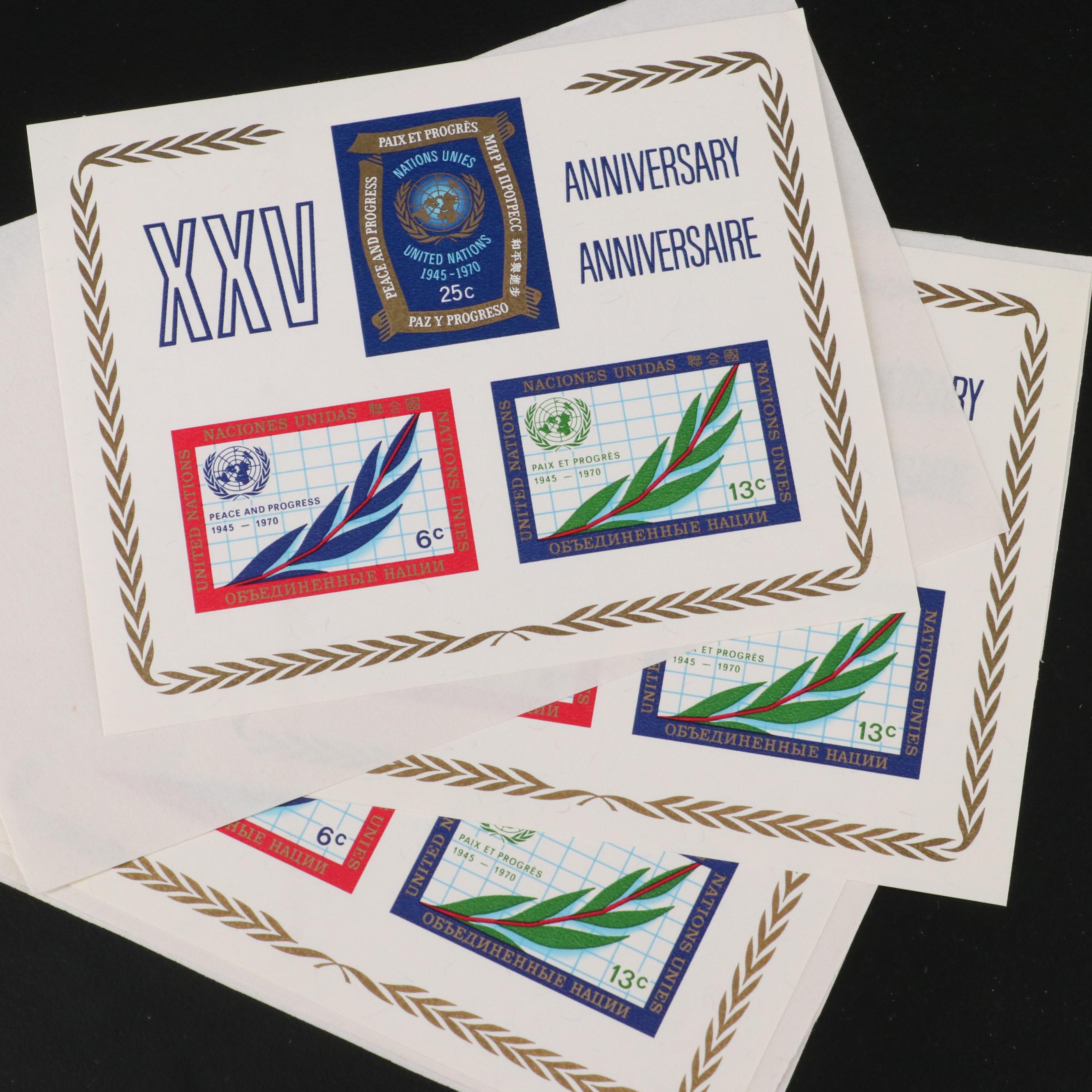 Assortment of Mint Condition United Nations Postage Stamps, 1990s to 2010s