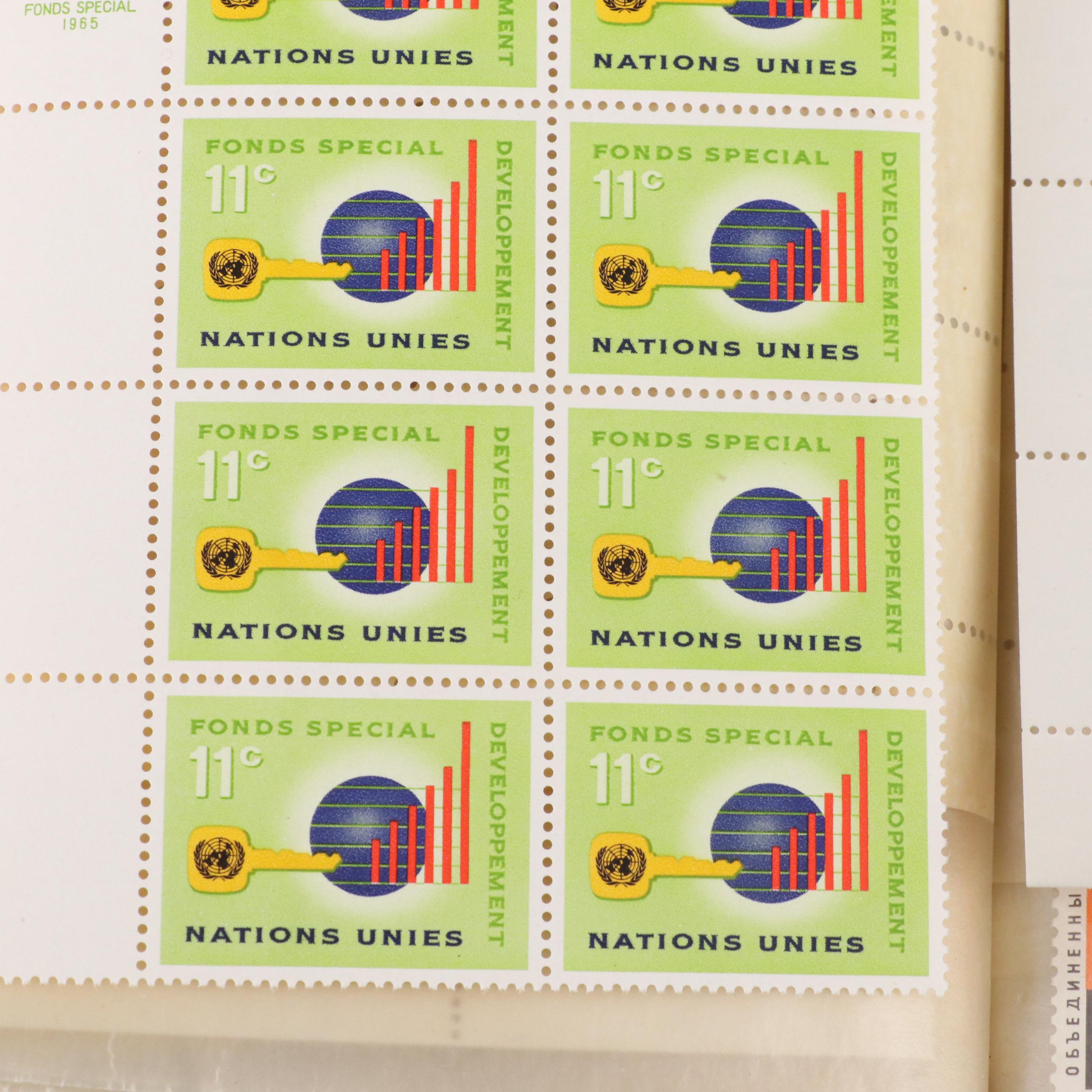 Assortment of Mint Condition United Nations Postage Stamps, 1990s to 2010s