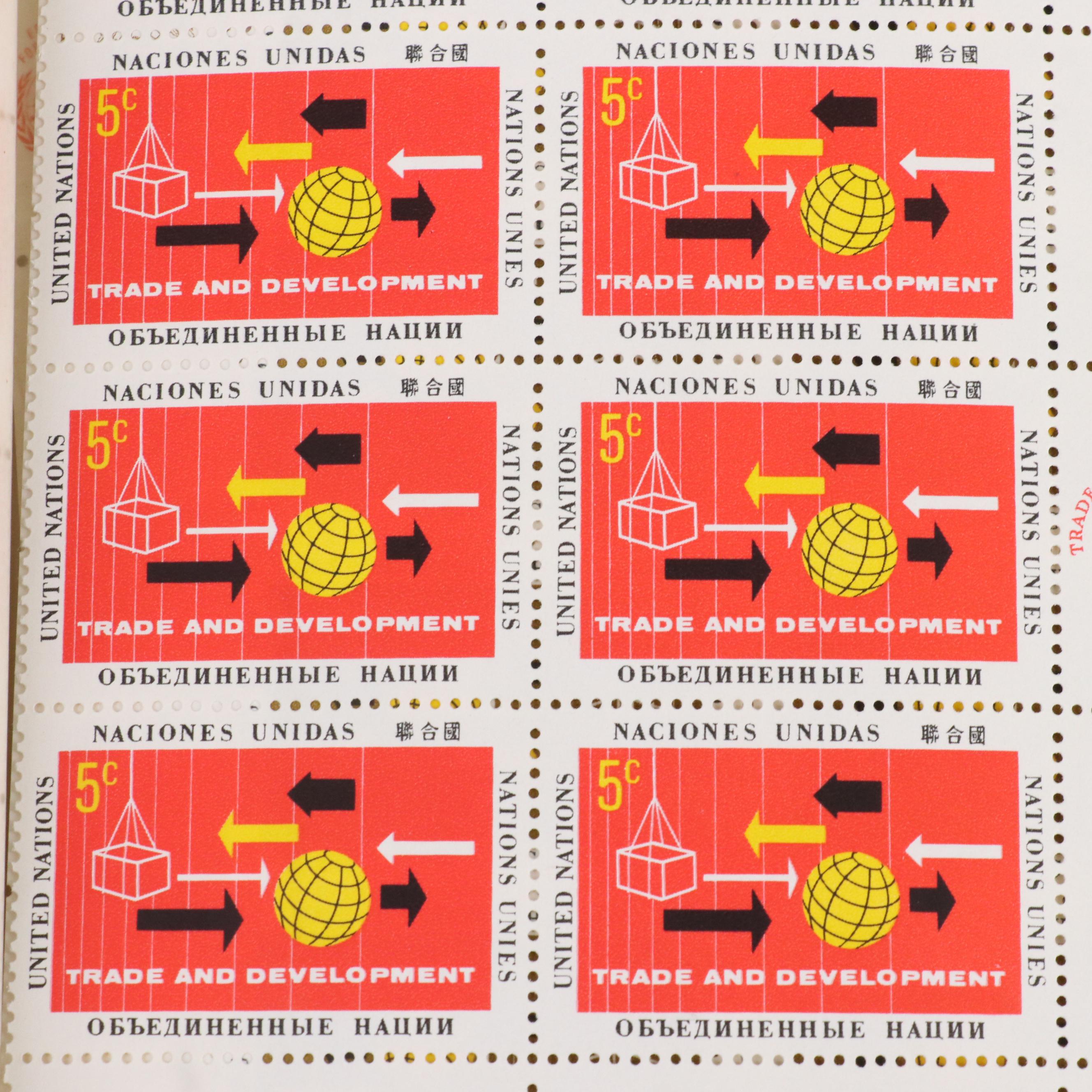 Assortment of Mint Condition United Nations Postage Stamps, 1990s to 2010s