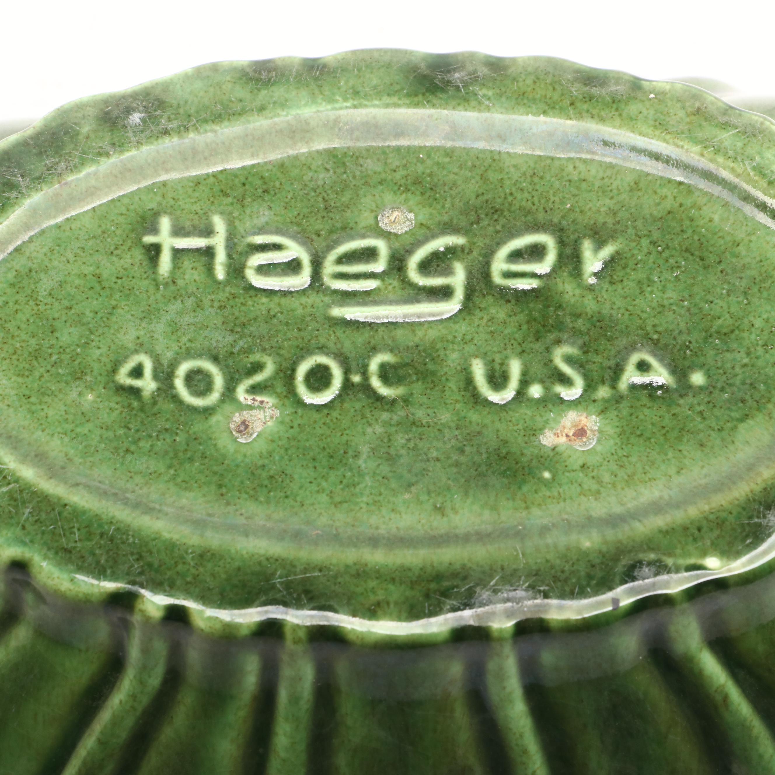 Haeger Pottery Planter with Polished Stone Eggs