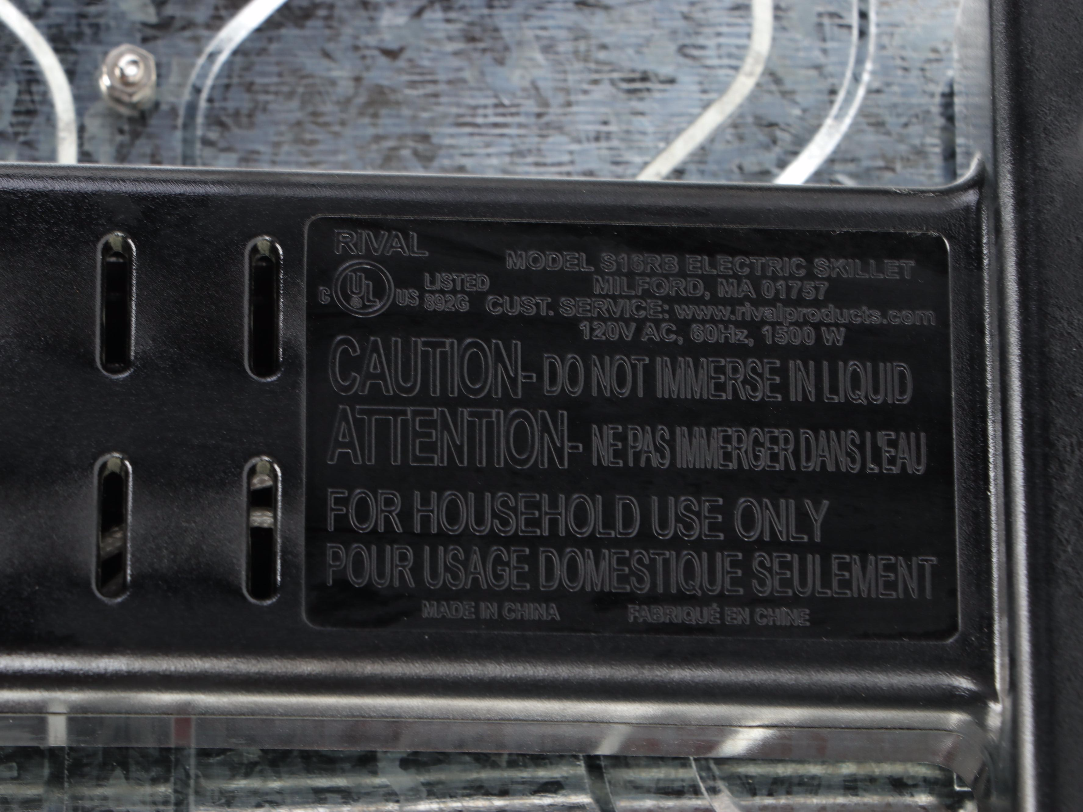 Rival Electric Skillet with Removable Pan