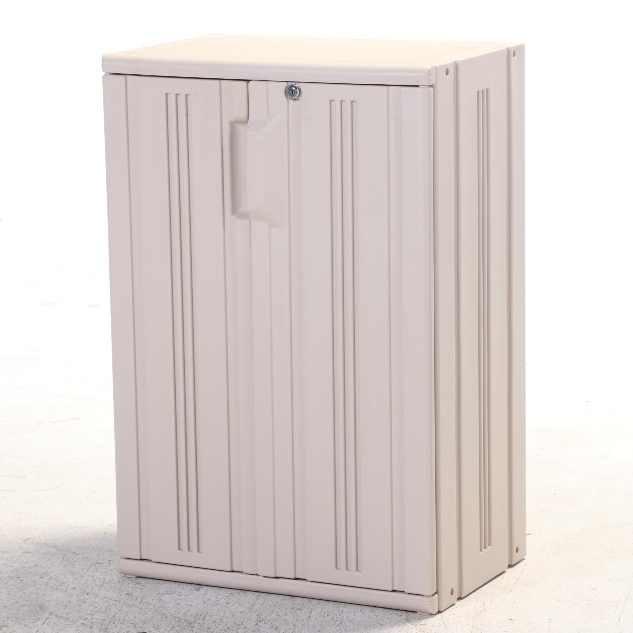 Four Rubbermaid Storage Cabinets