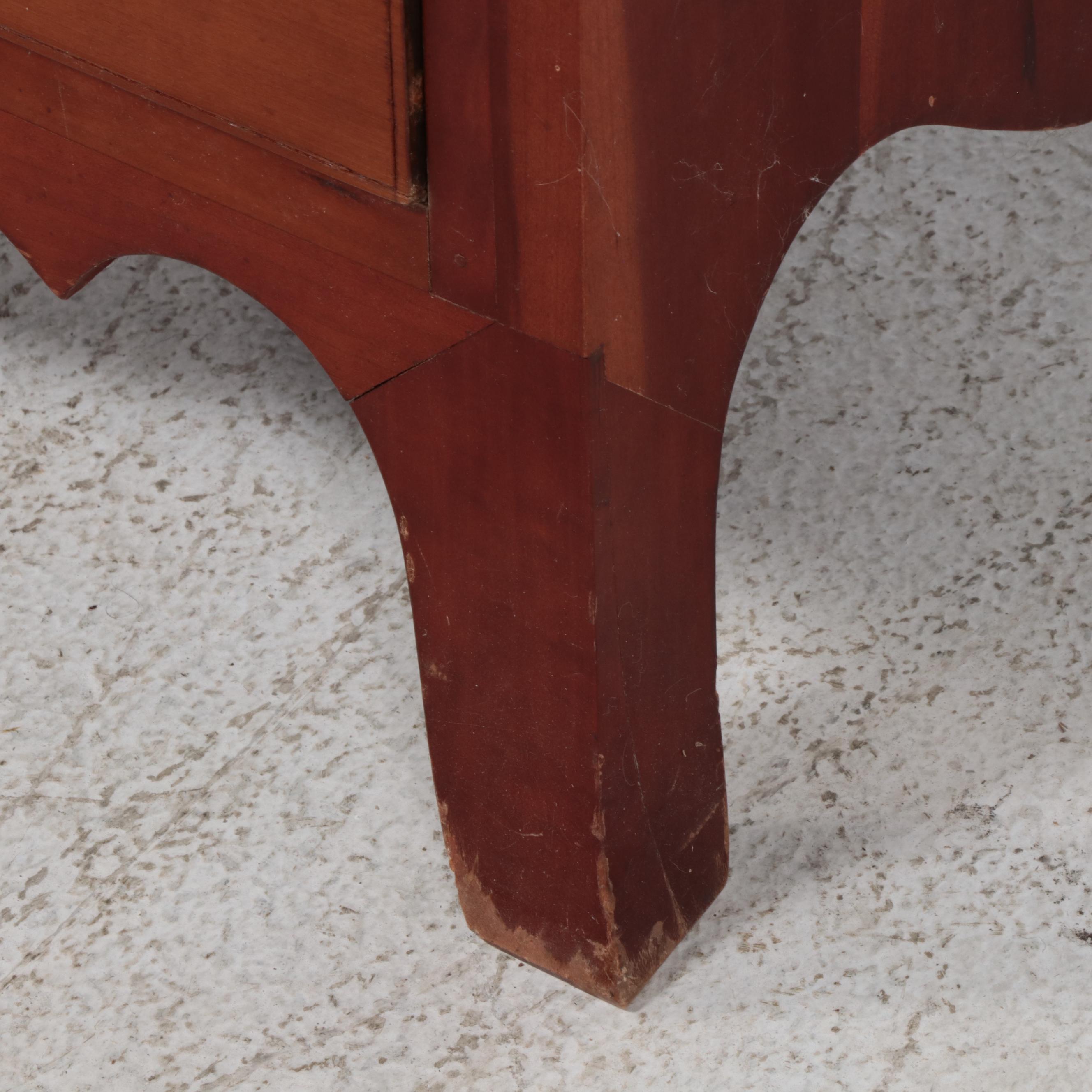 Federal Style Cherrywood and Figured Cherrywood Secretary Bookcase