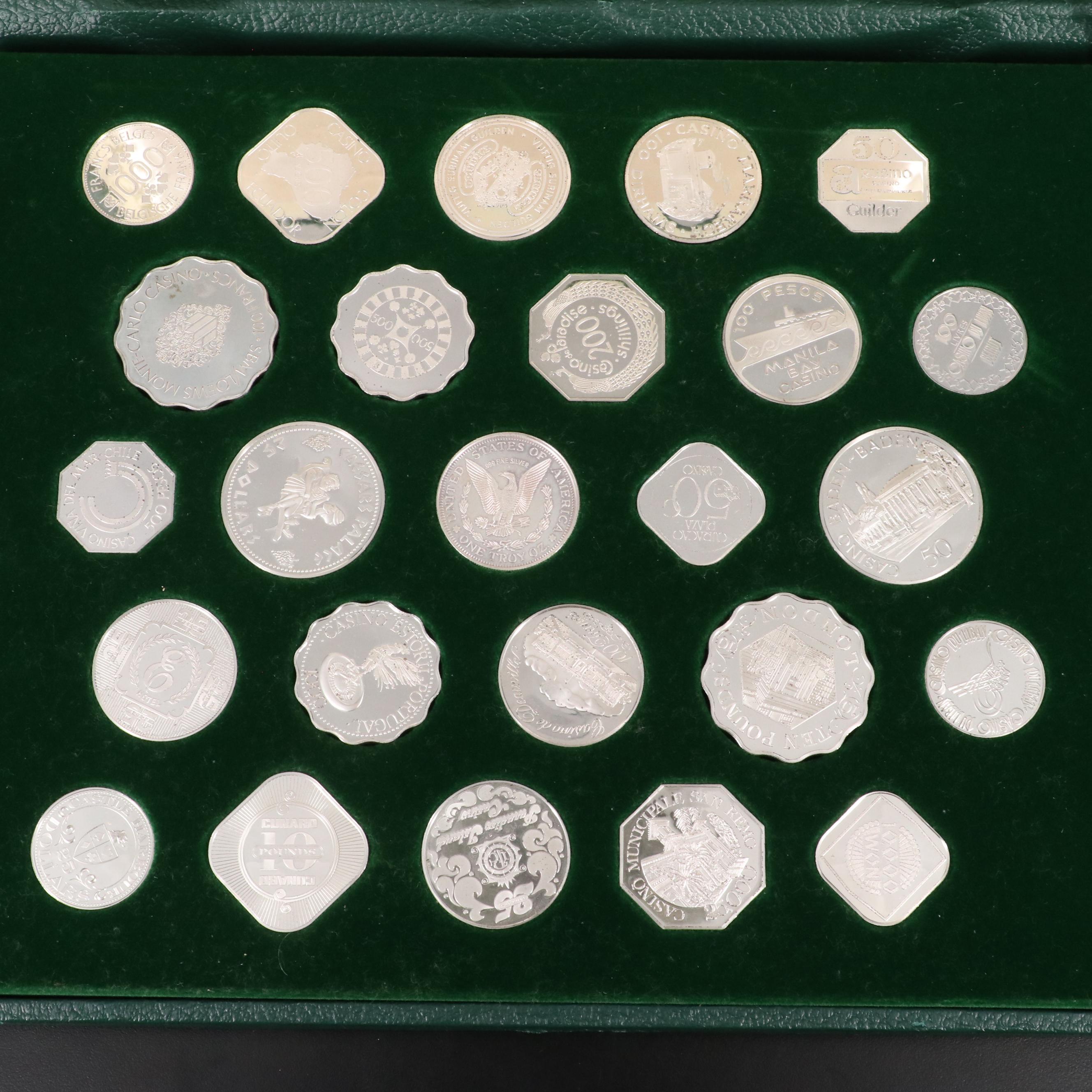 Franklin Mint "Official Gaming Coins of the World's Great Casinos" in Sterling