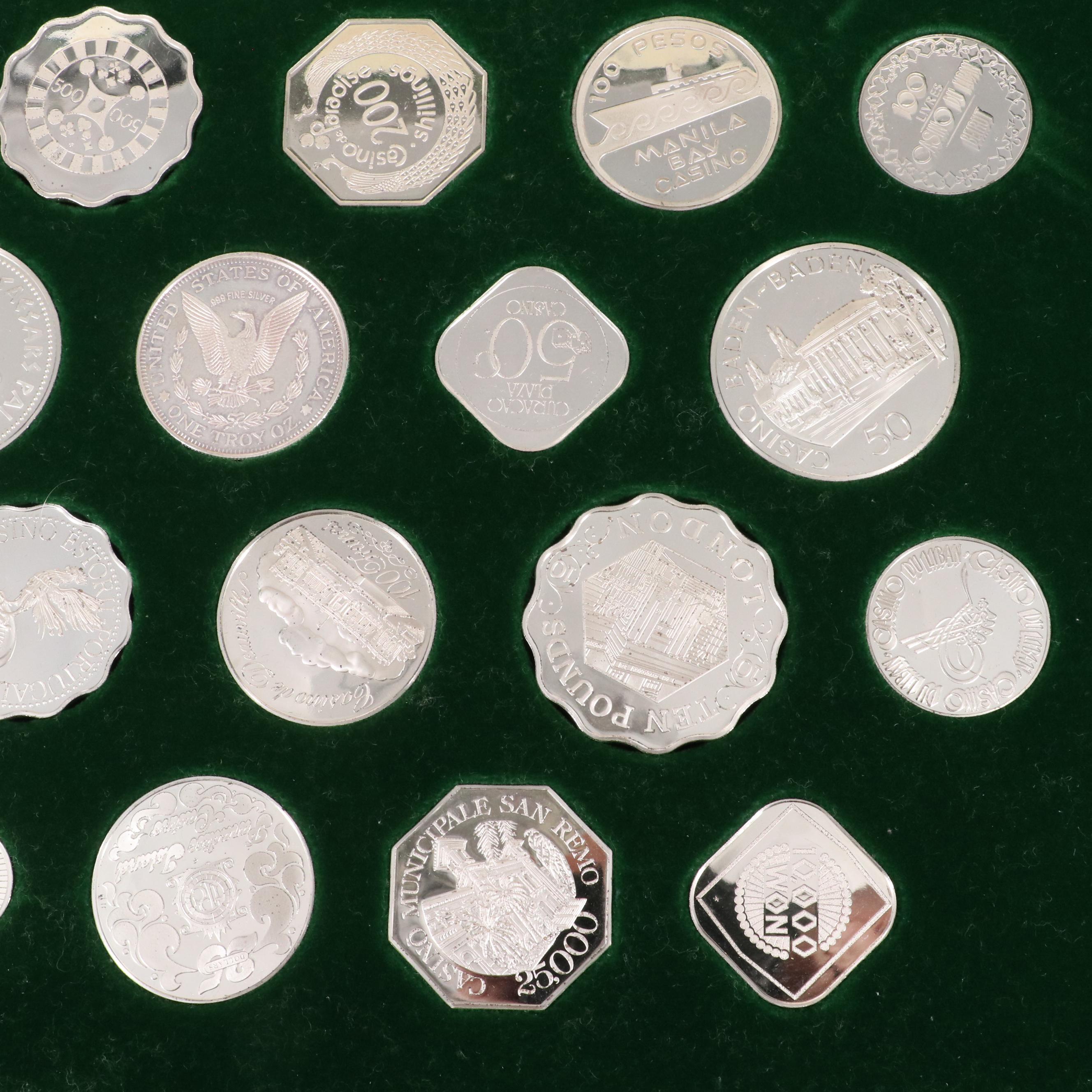 Franklin Mint "Official Gaming Coins of the World's Great Casinos" in Sterling