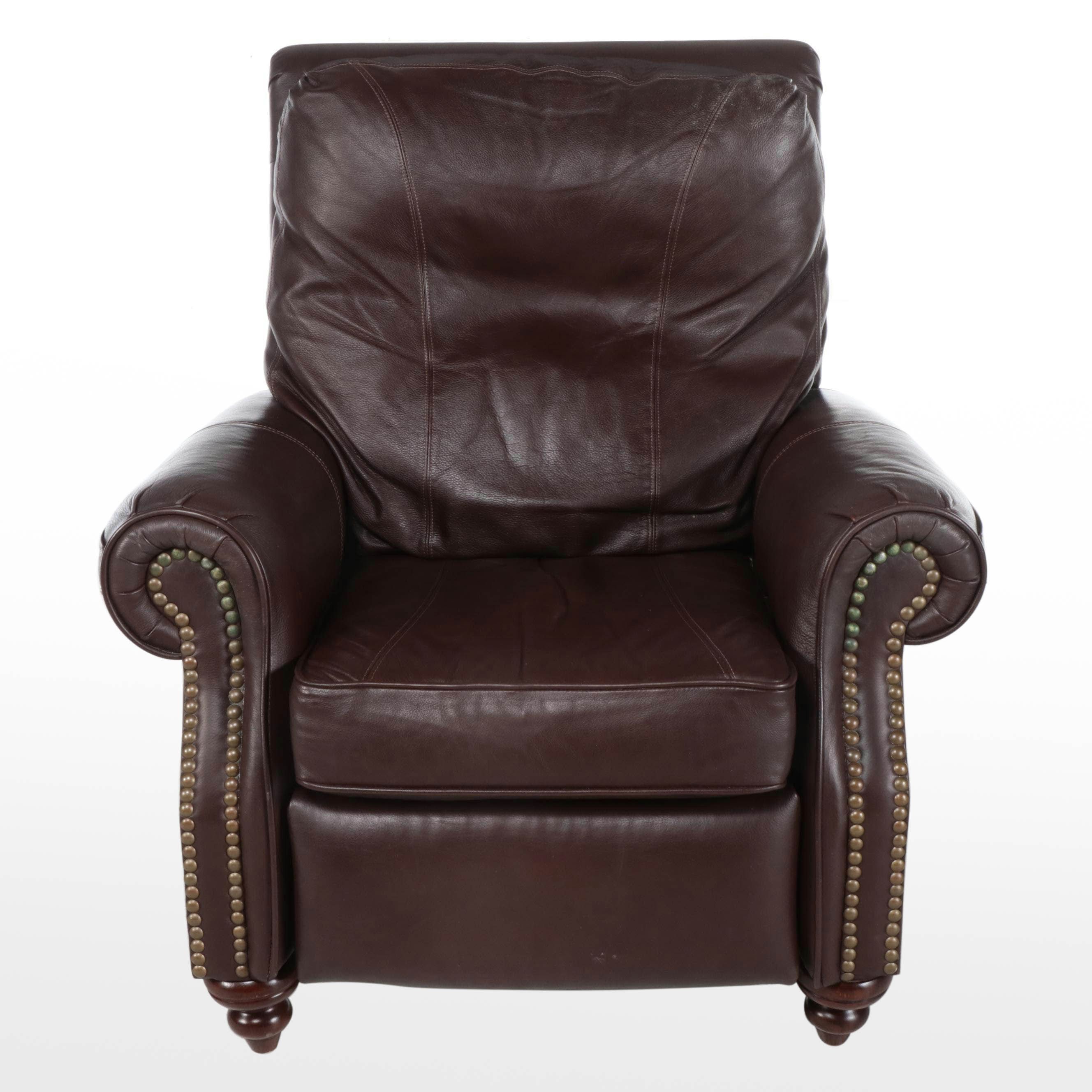 BarcaLounger Leather-Touch Recliner with Nailheads