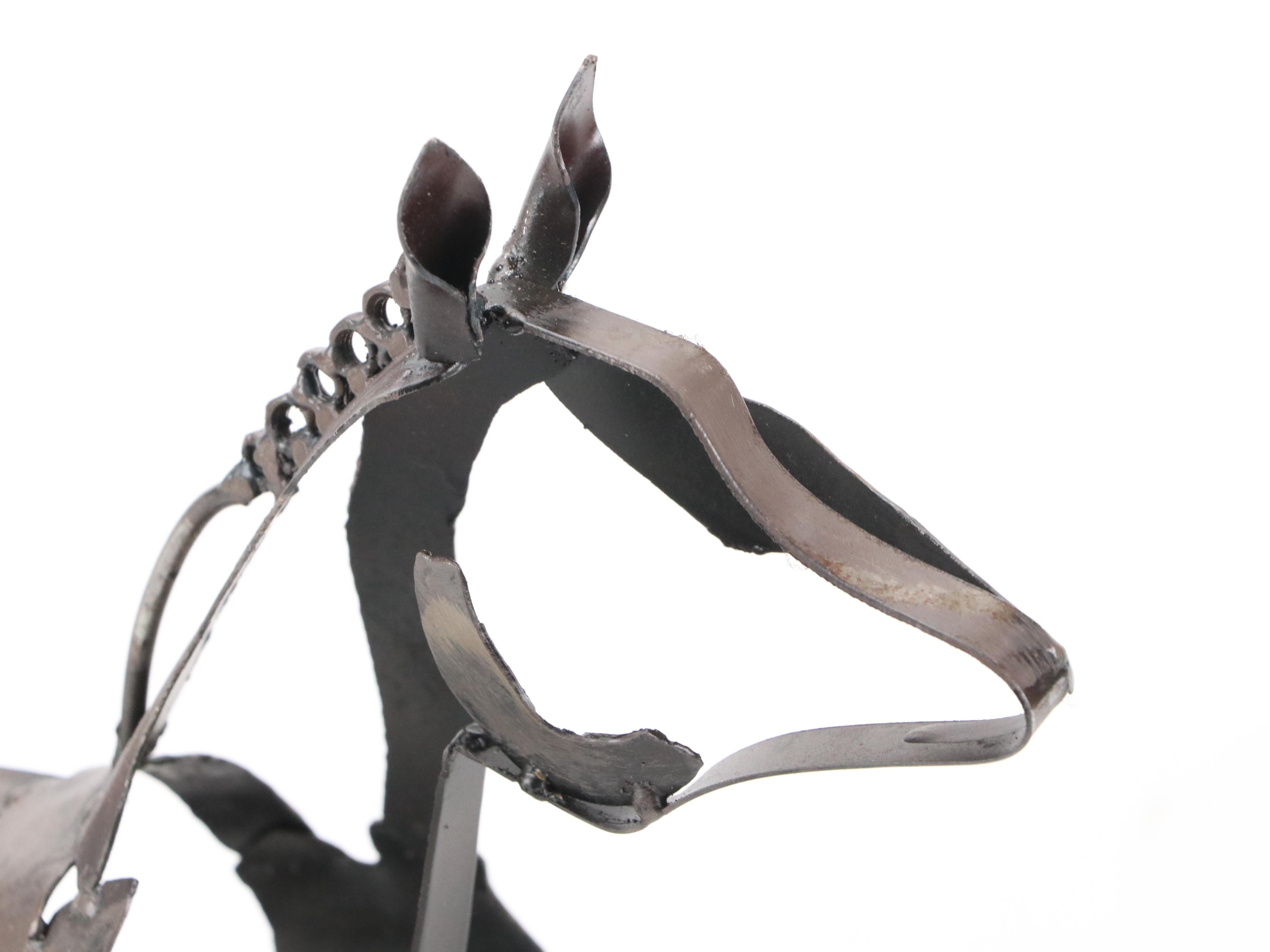 Metal Galloping Horse Sculpture