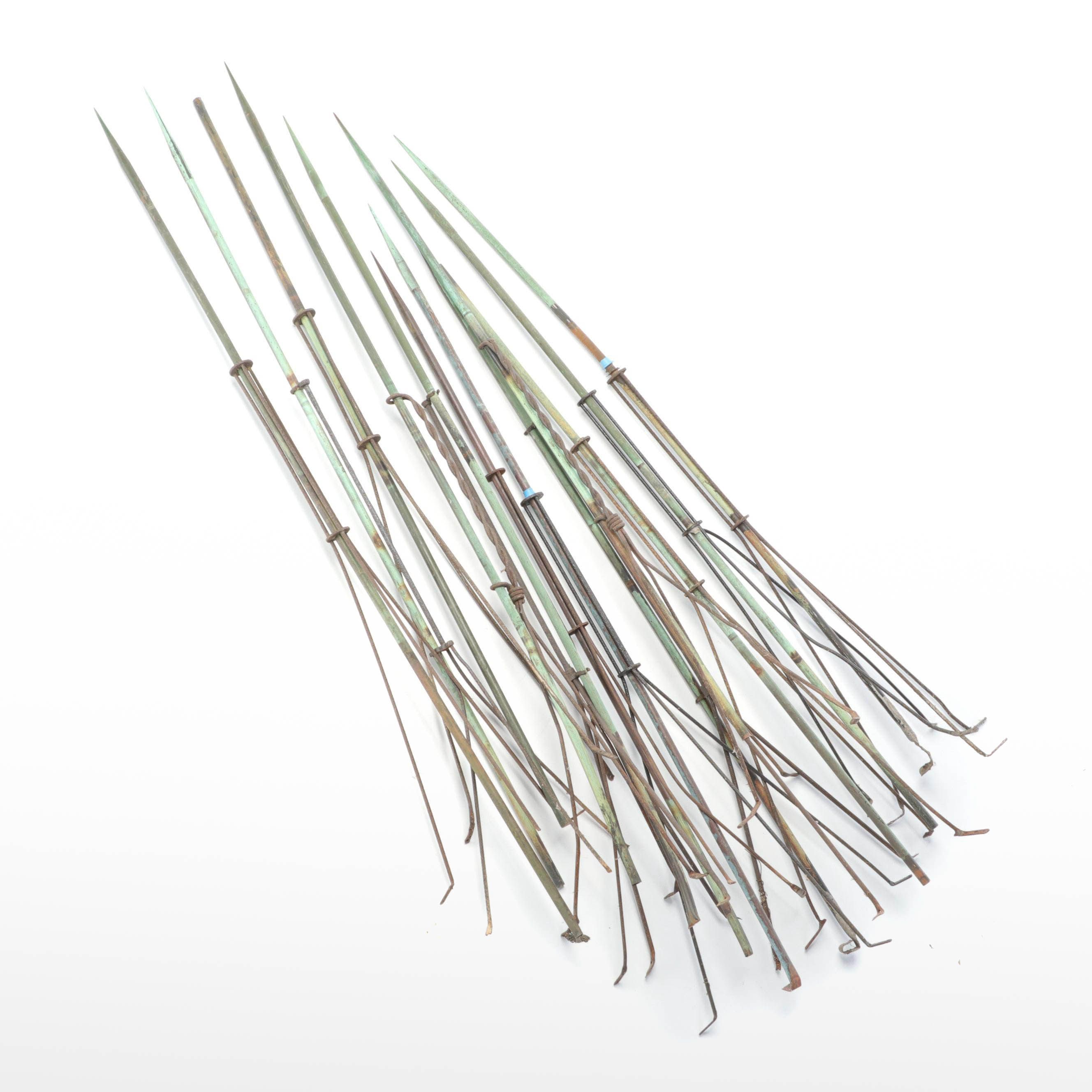 Victorian Wrought Iron Lightning Rods and Weather Vane Bases