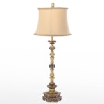 Faux Tessellated and Aged Gilt Resin Table Lamp, 2002