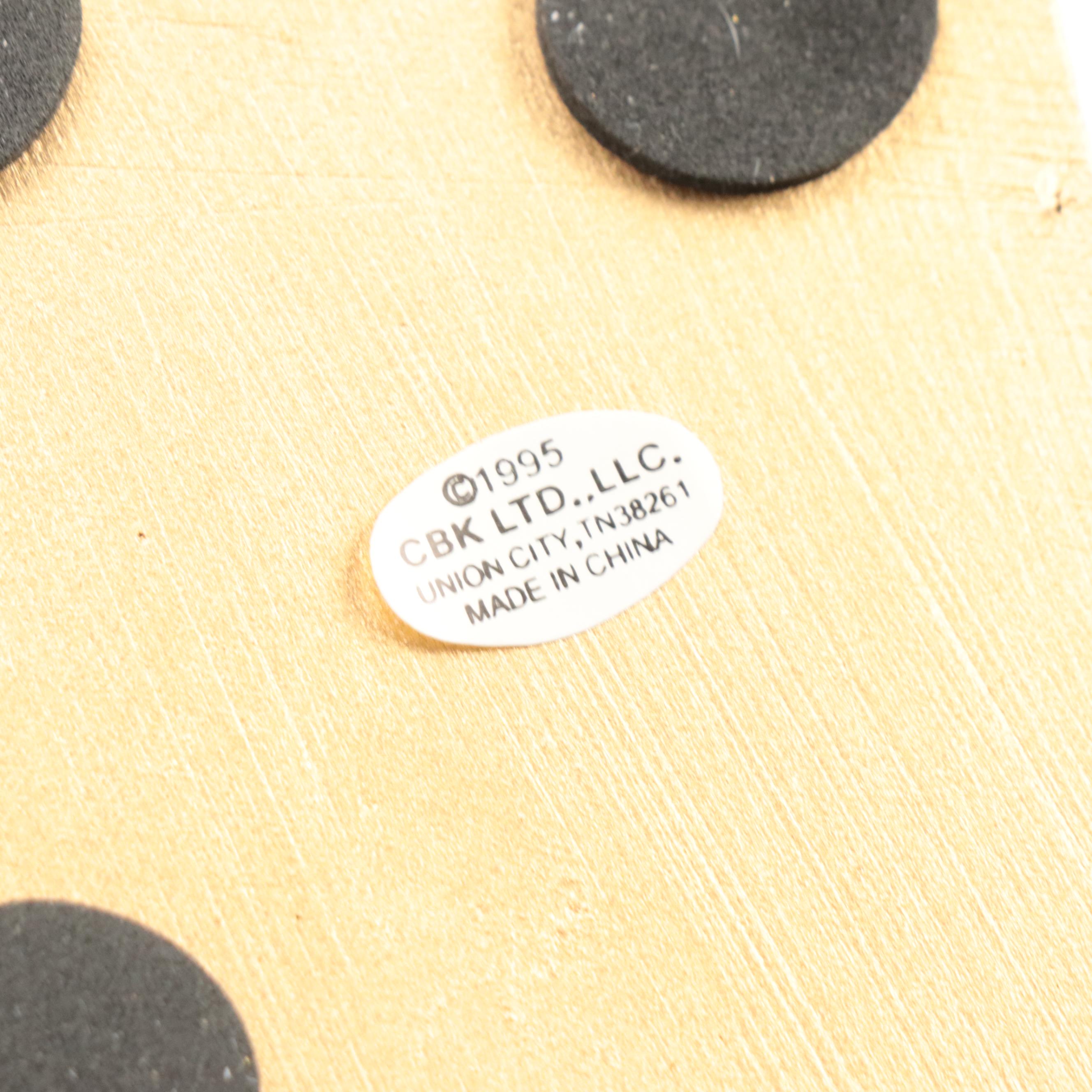 Pacific Rim Hand-Crafted Papier-Mâché Chest Set with Gilt Resin Book Bookends