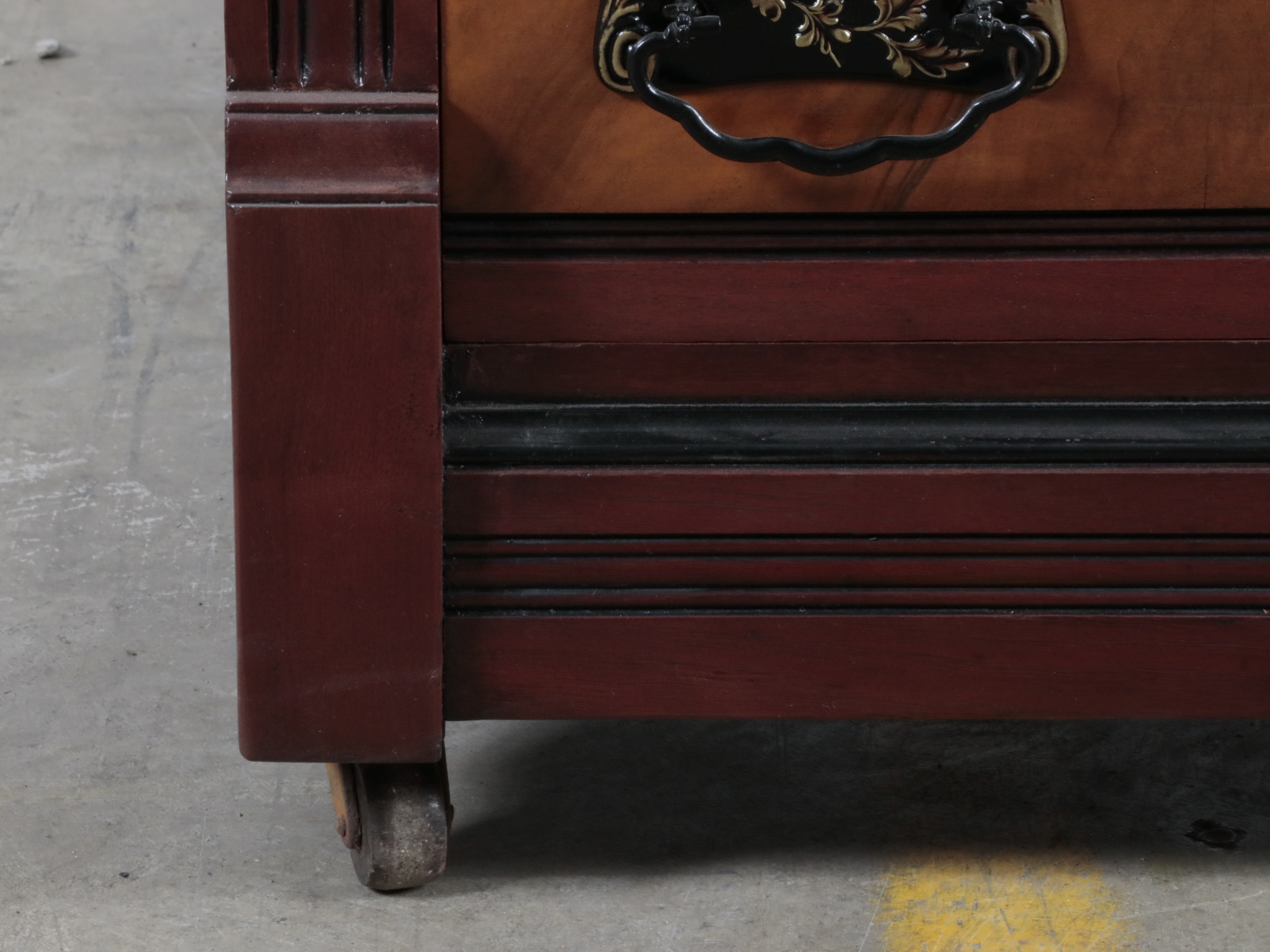Victorian Walnut Hat Box Highboy Dresser