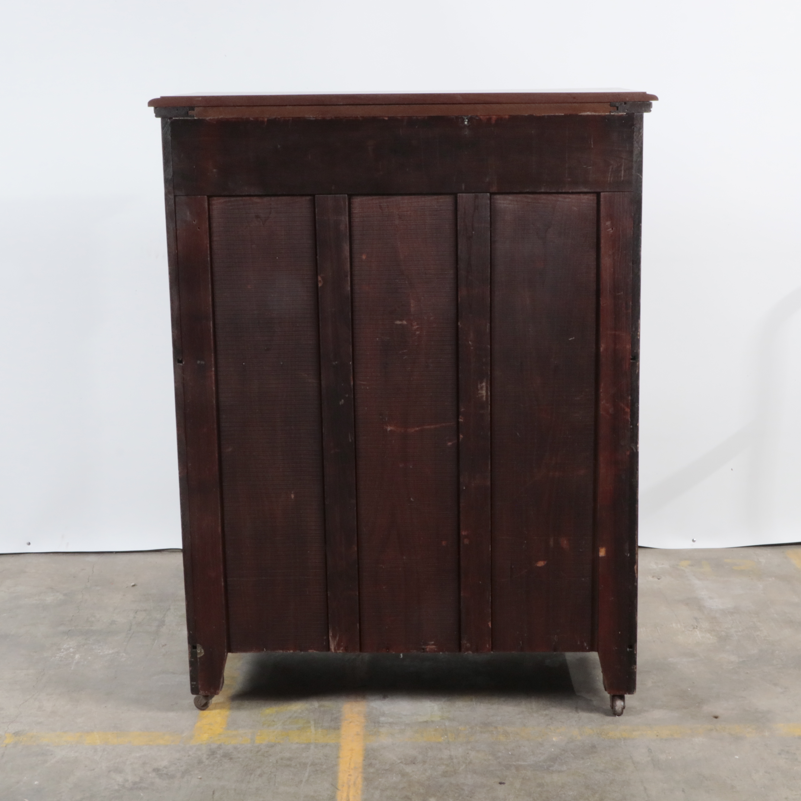 Victorian Walnut Hat Box Highboy Dresser