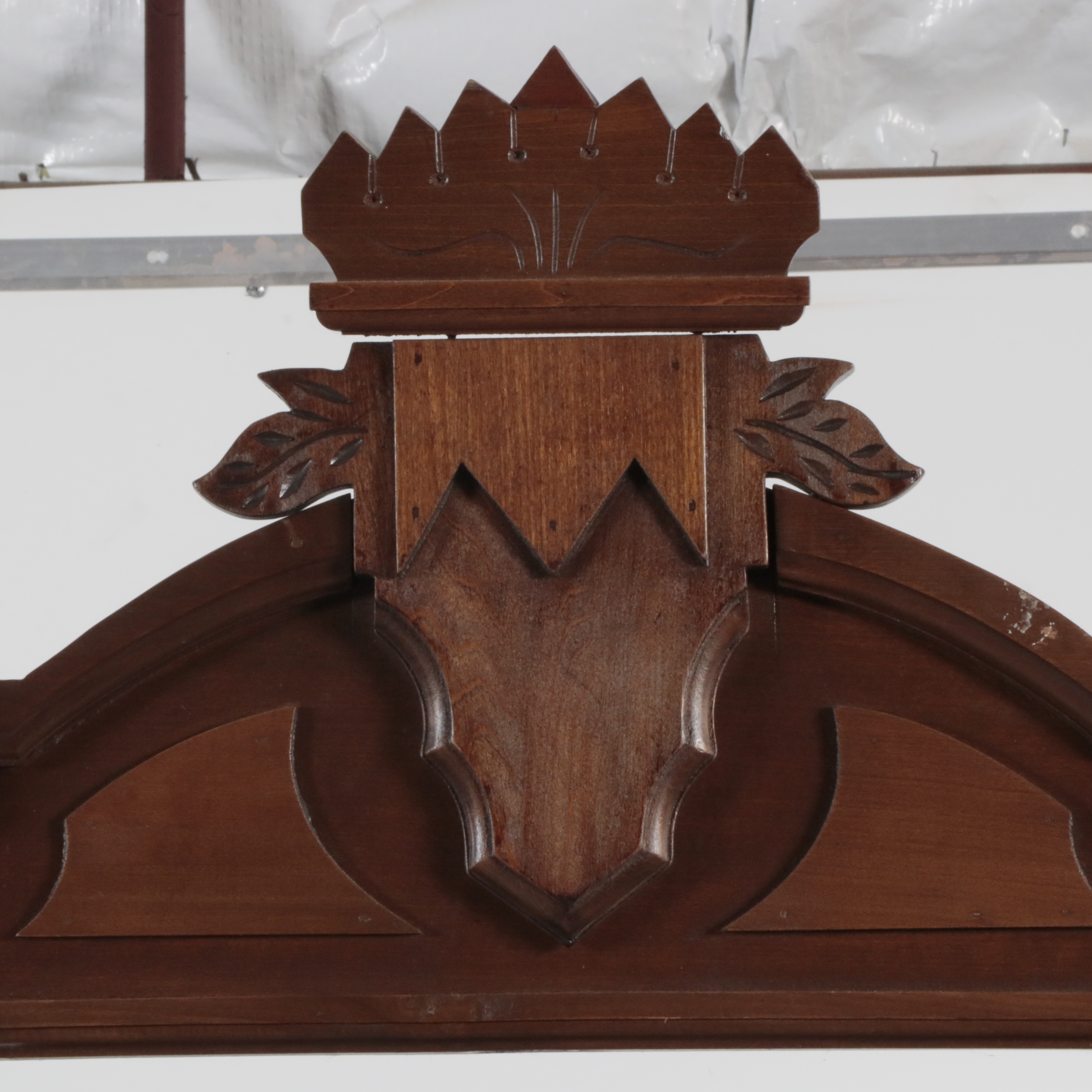 Eastlake Style Marble Top Walnut Chest with Tilting Vanity Mirror