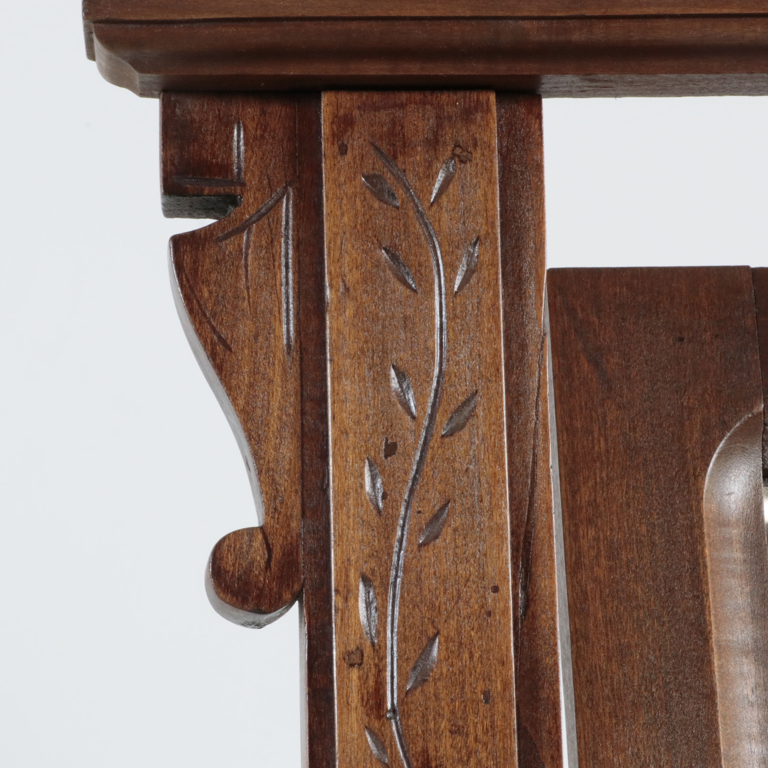 Eastlake Style Marble Top Walnut Chest with Tilting Vanity Mirror