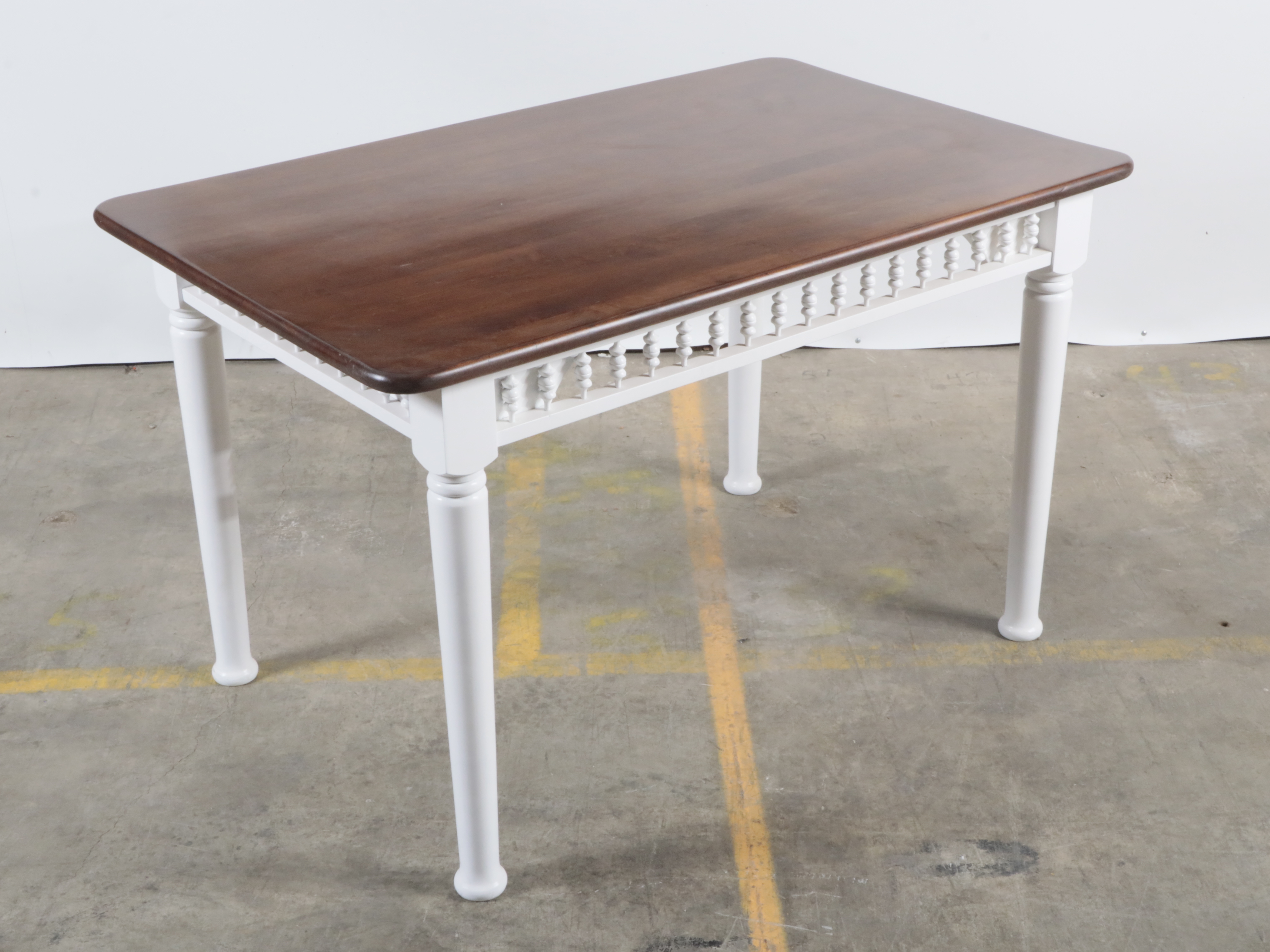 Painted Spindle Apron Dining Table