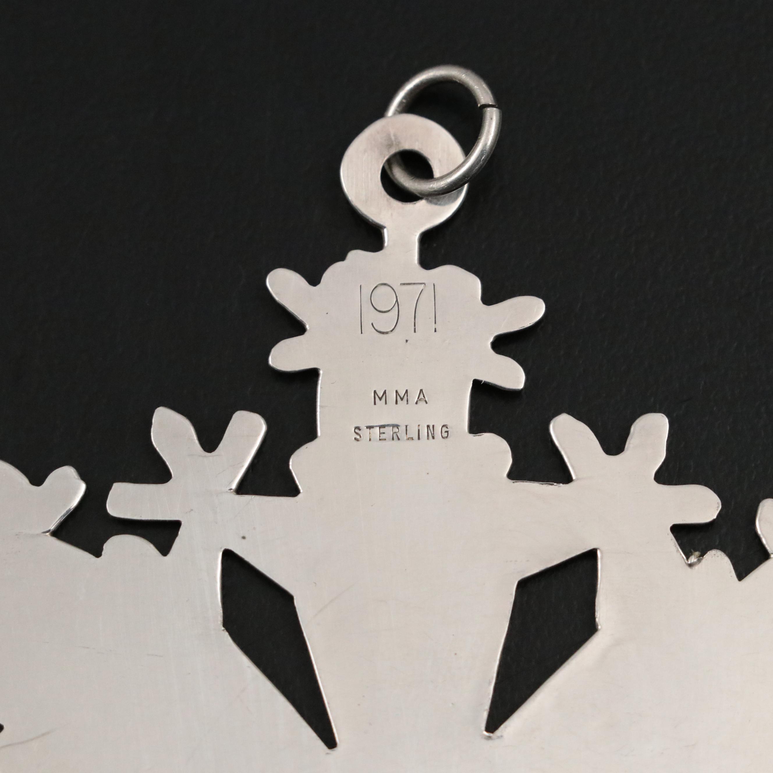 Metropolitan Museum of Art Sterling Silver Snowflake Ornament, 1971