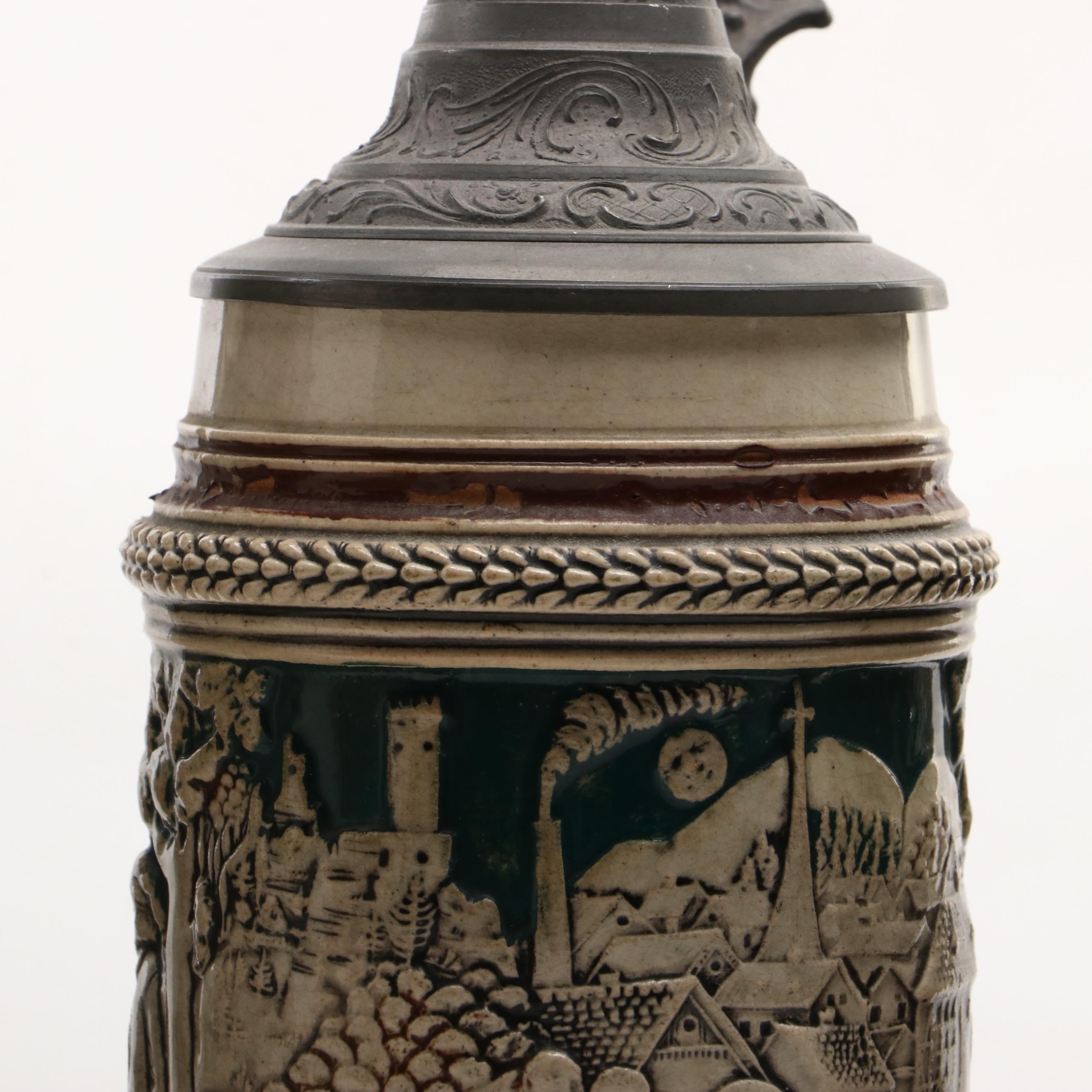 Vintage Ceramic Beer Steins, Mid to Late 20th Century