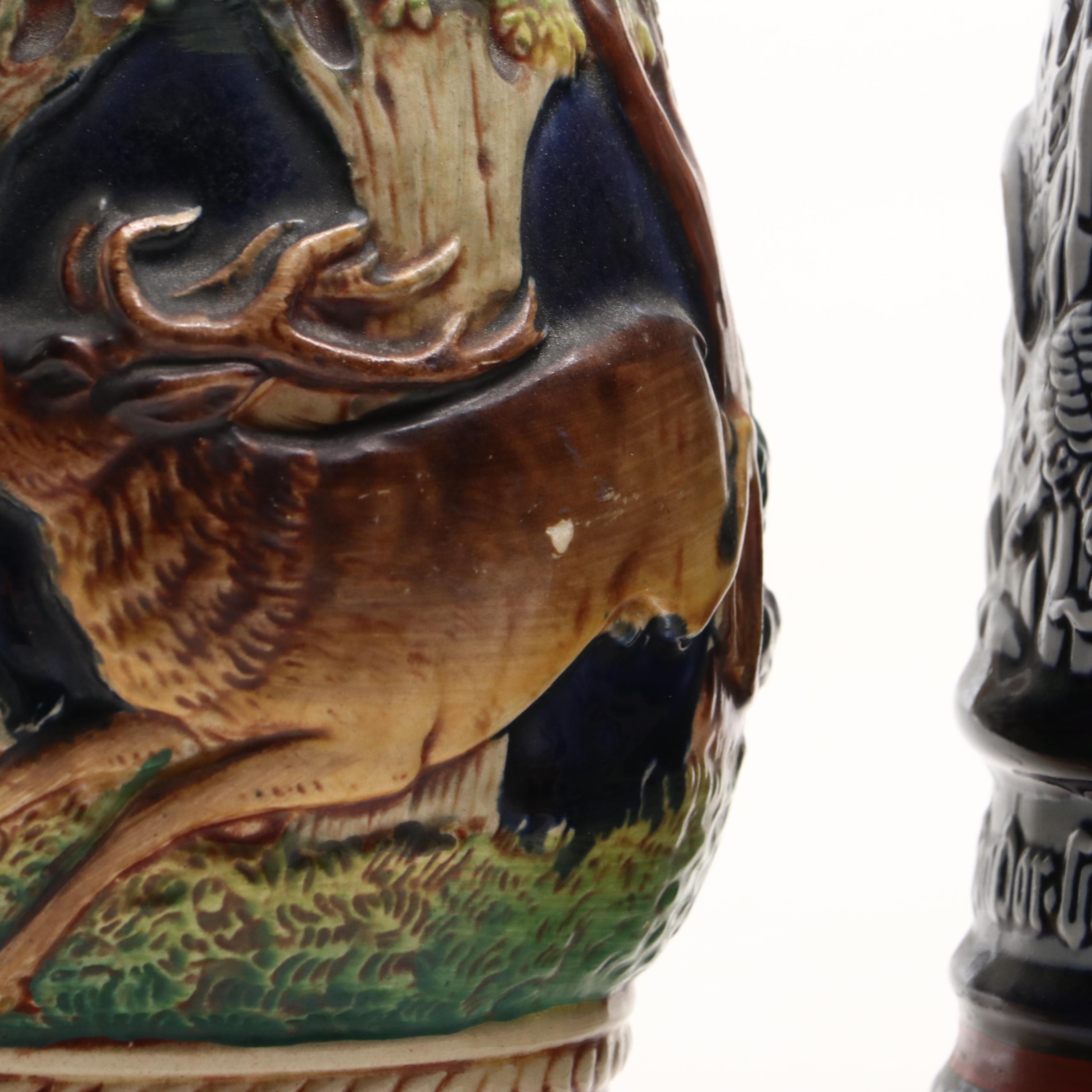 Vintage Ceramic Beer Steins, Mid to Late 20th Century