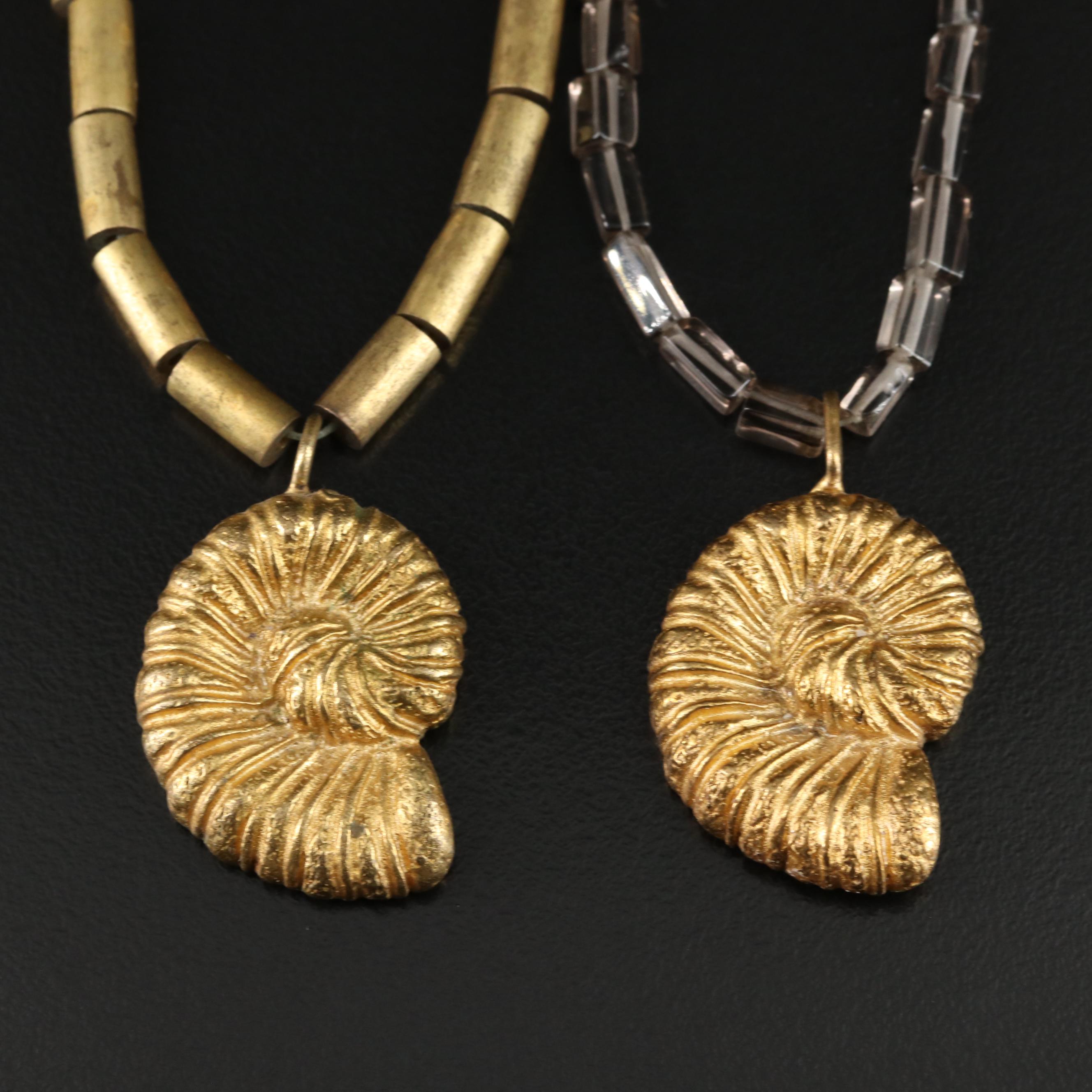 Cast Shell Necklaces Attributed to Colombia Collective