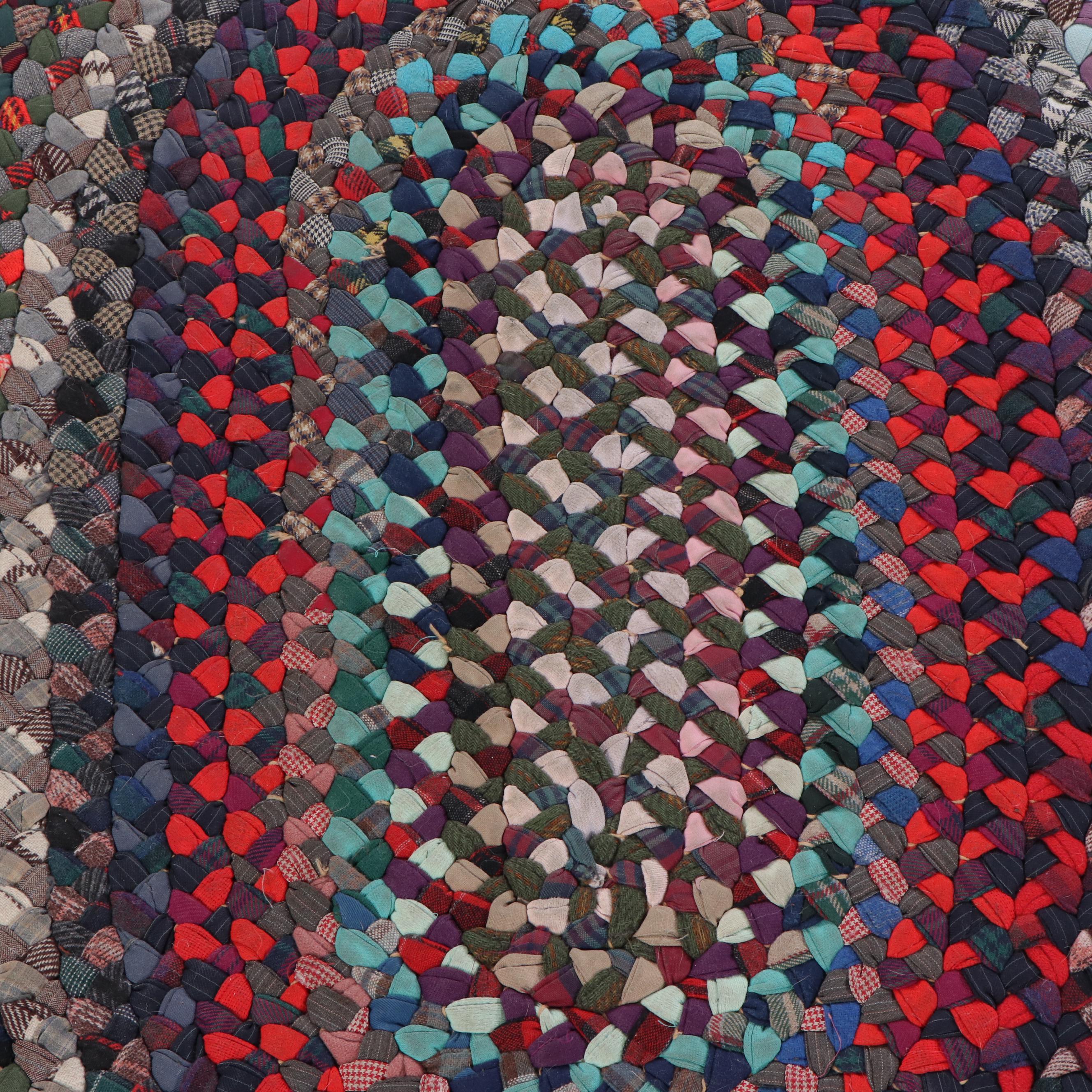 Two Handmade Braided Accent Rugs