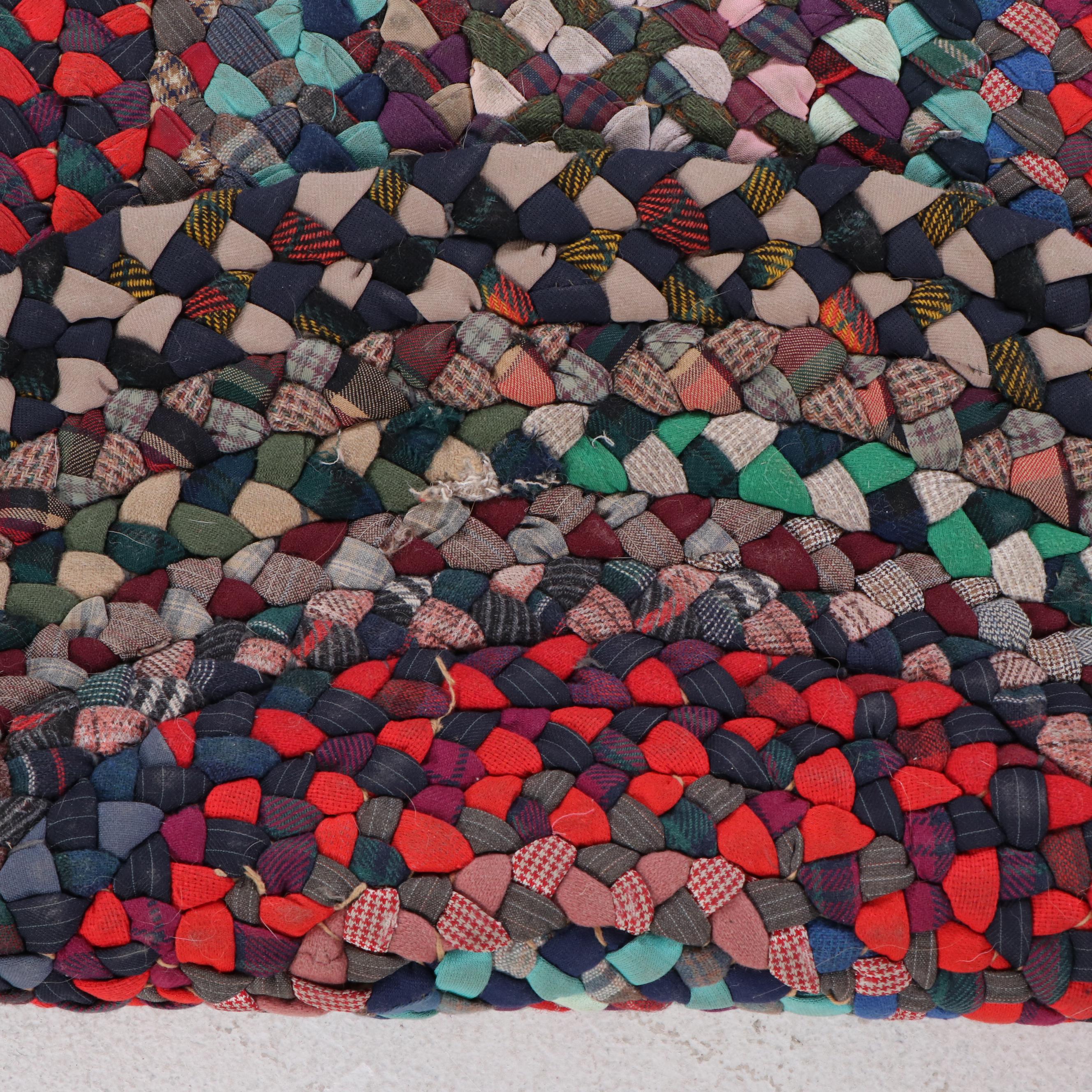 Two Handmade Braided Accent Rugs